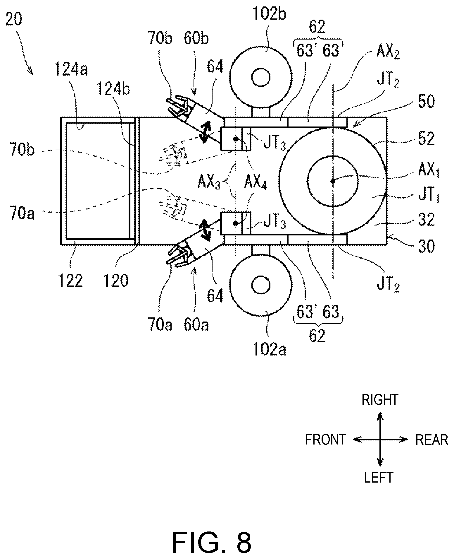 Patent US12508970 Figure 8 – Self-propelled robot and article delivery system provided with the self-propelled robot