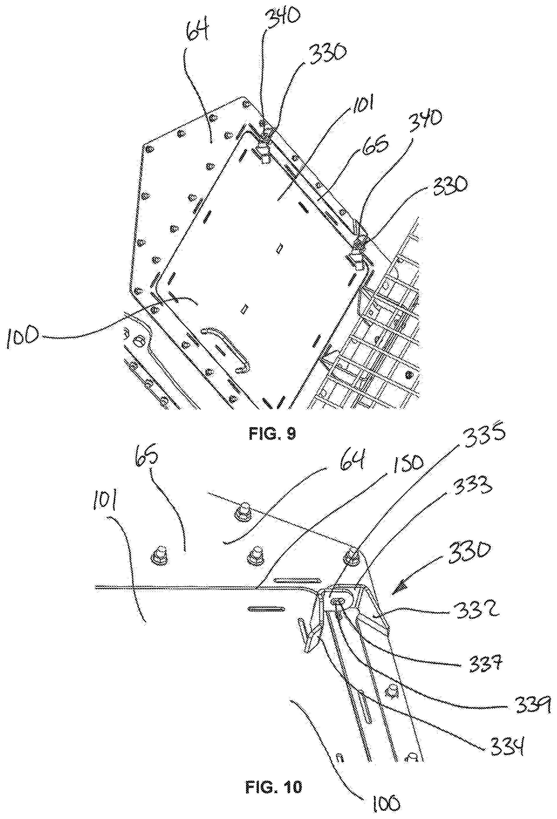 Patent US12508971 Figure 9 – Ground level access point for grain carts