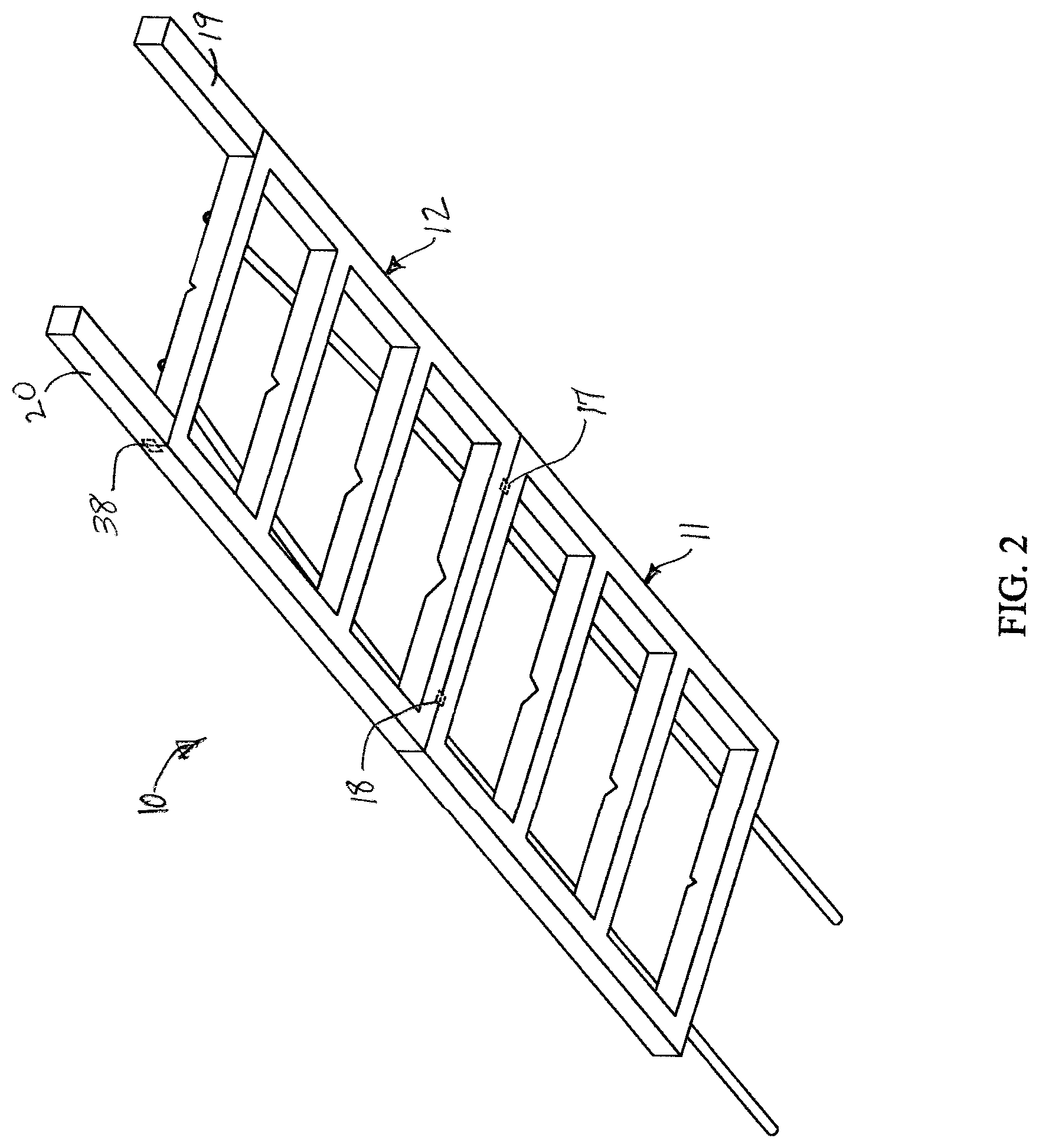 Patent US12508972 Figure 2 – Kayak rack