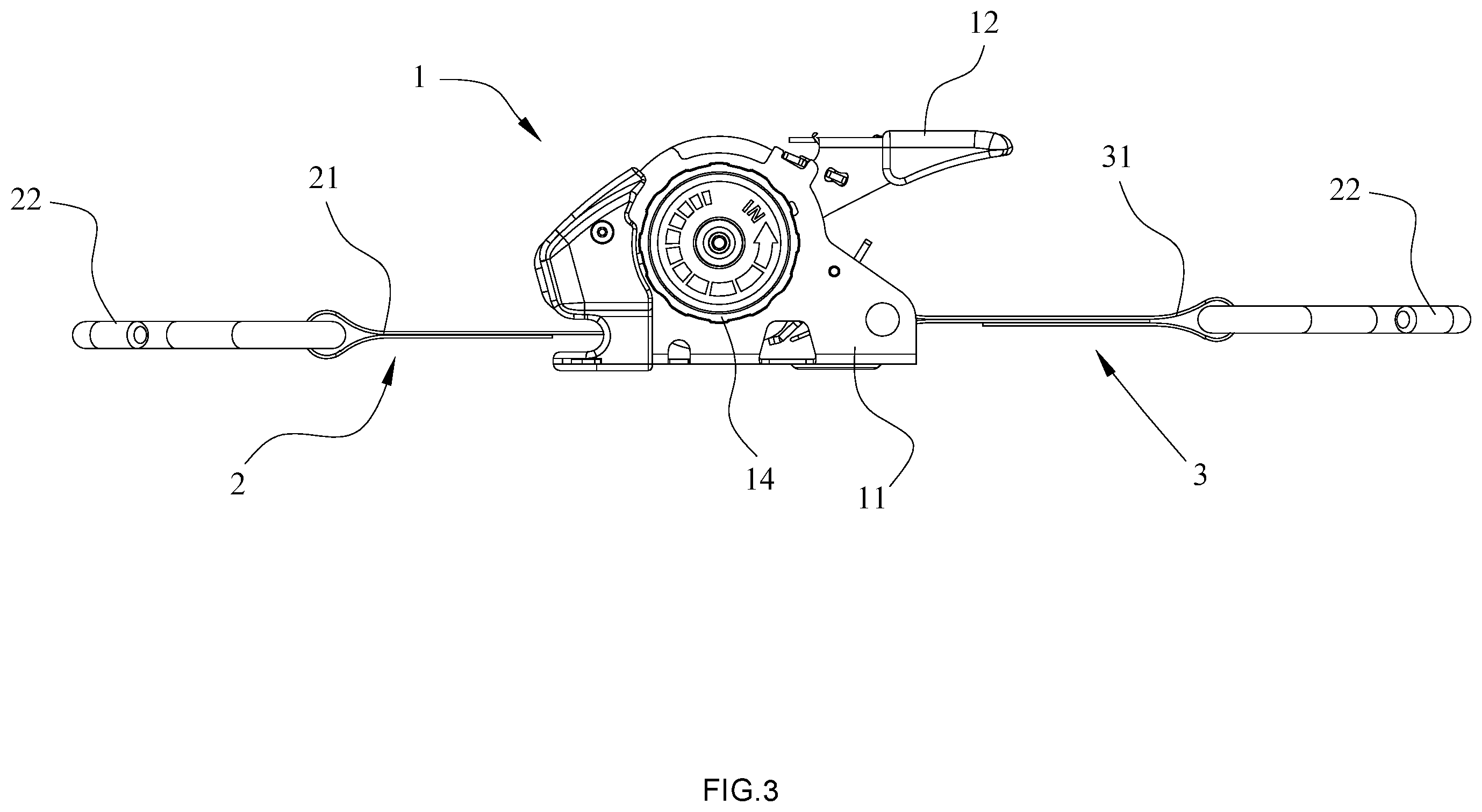 Patent US12508975 Figure 3 – Safety tensioning device for automobiles