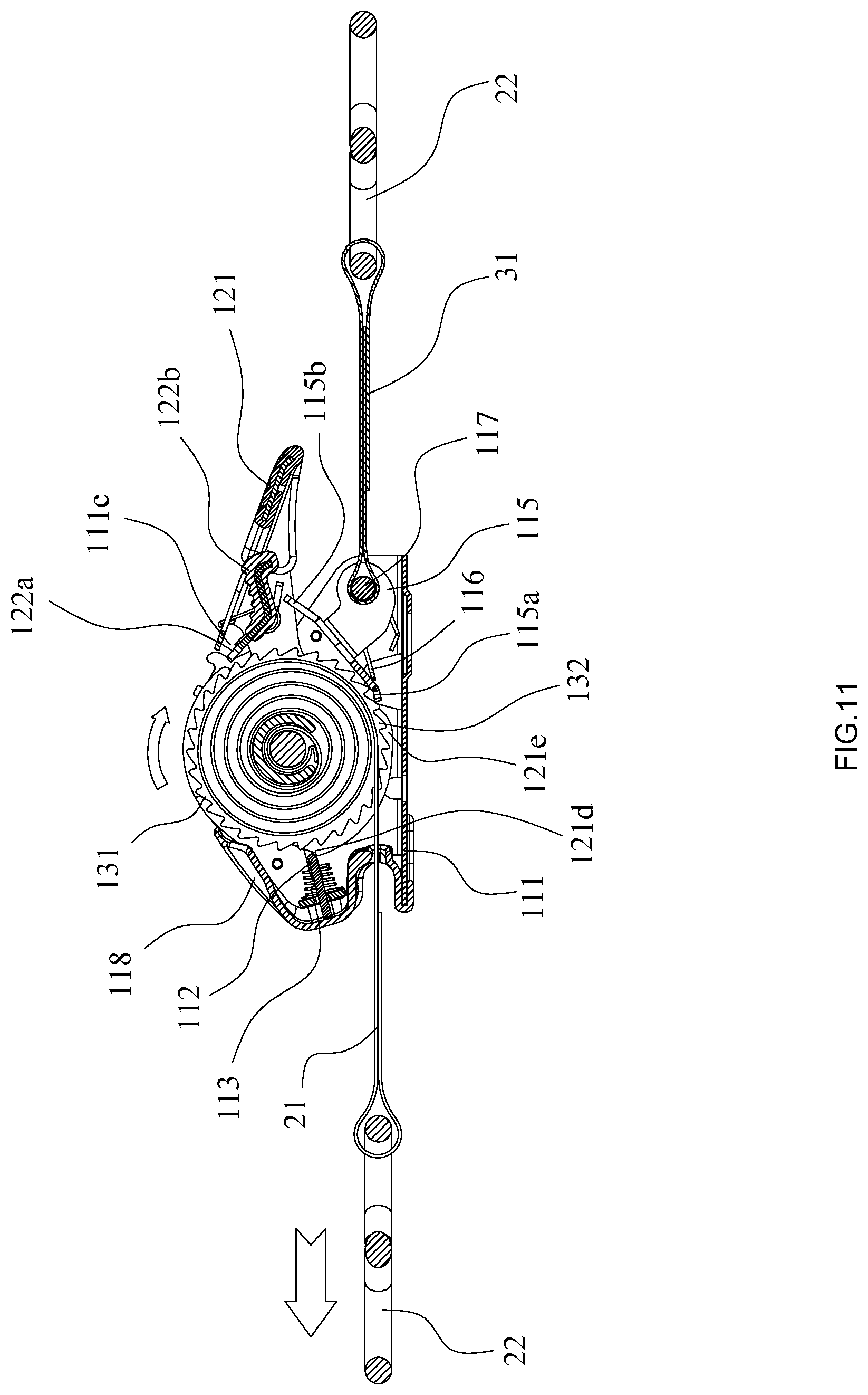 Patent US12508975 Figure 13 – Safety tensioning device for automobiles