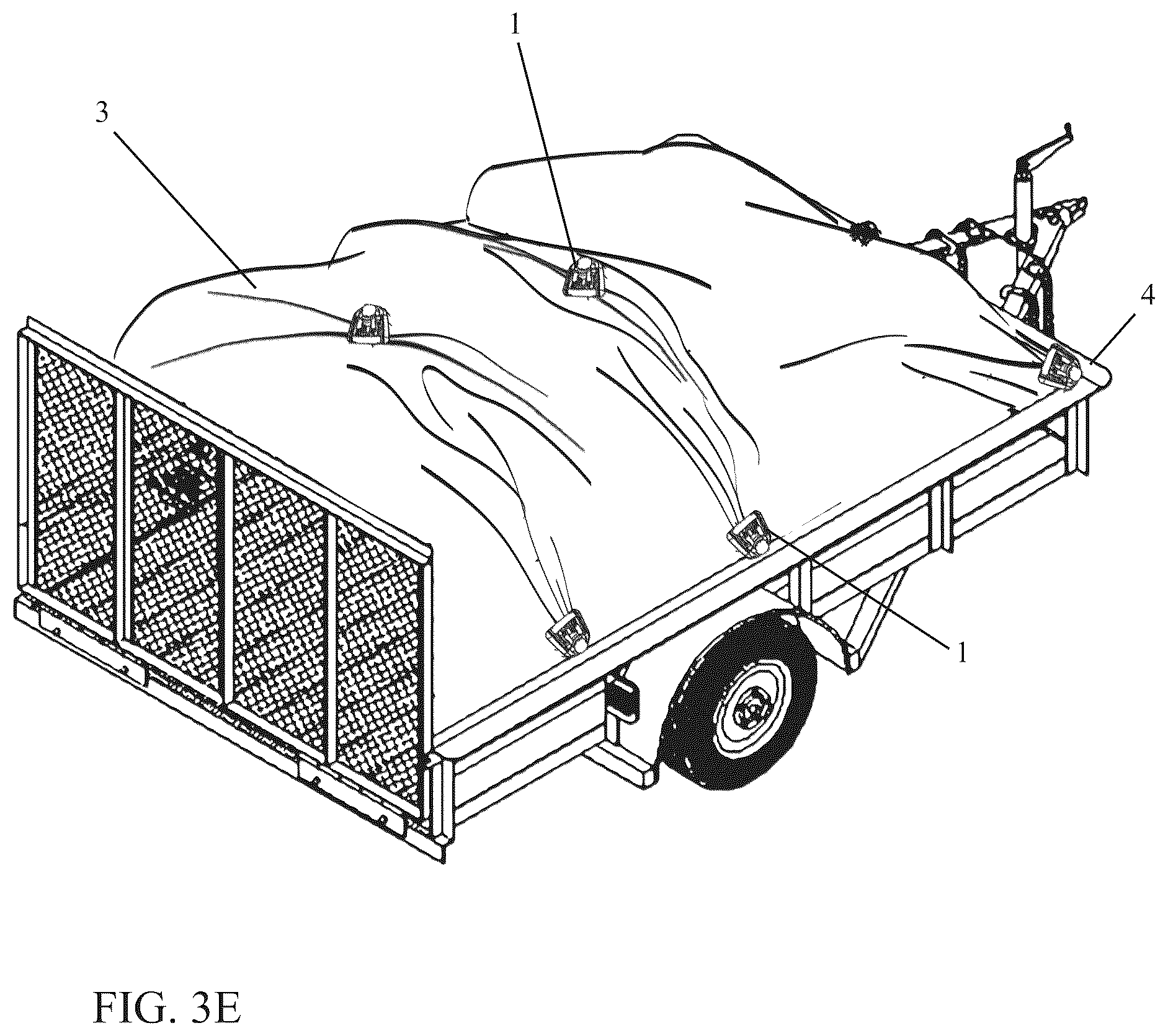 Patent US12508976 Figure 11 – Hooking and tarp anchoring system and methods