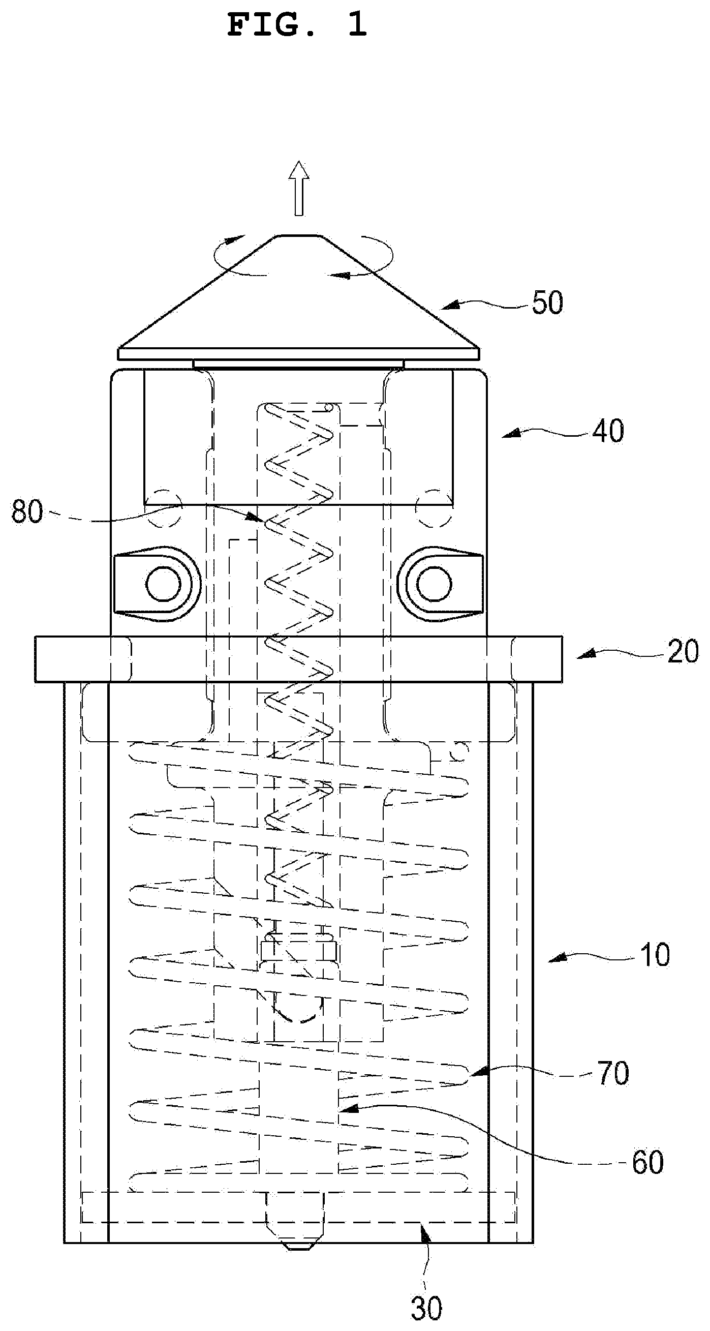 Patent US12508977 — Apparatus for automatically locking container — Figure 1