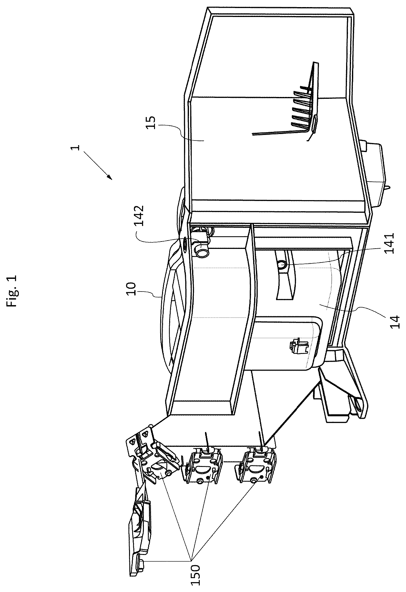 Patent US12508979 Figure 1 – Lighting device for a motor vehicle