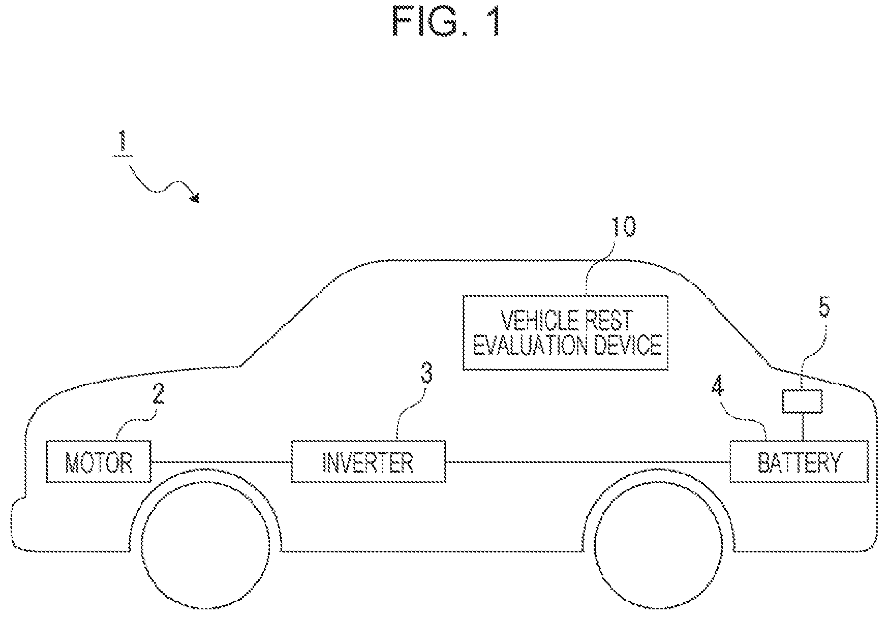 Patent US12508986 Figure 1 – Vehicle rest evaluation device