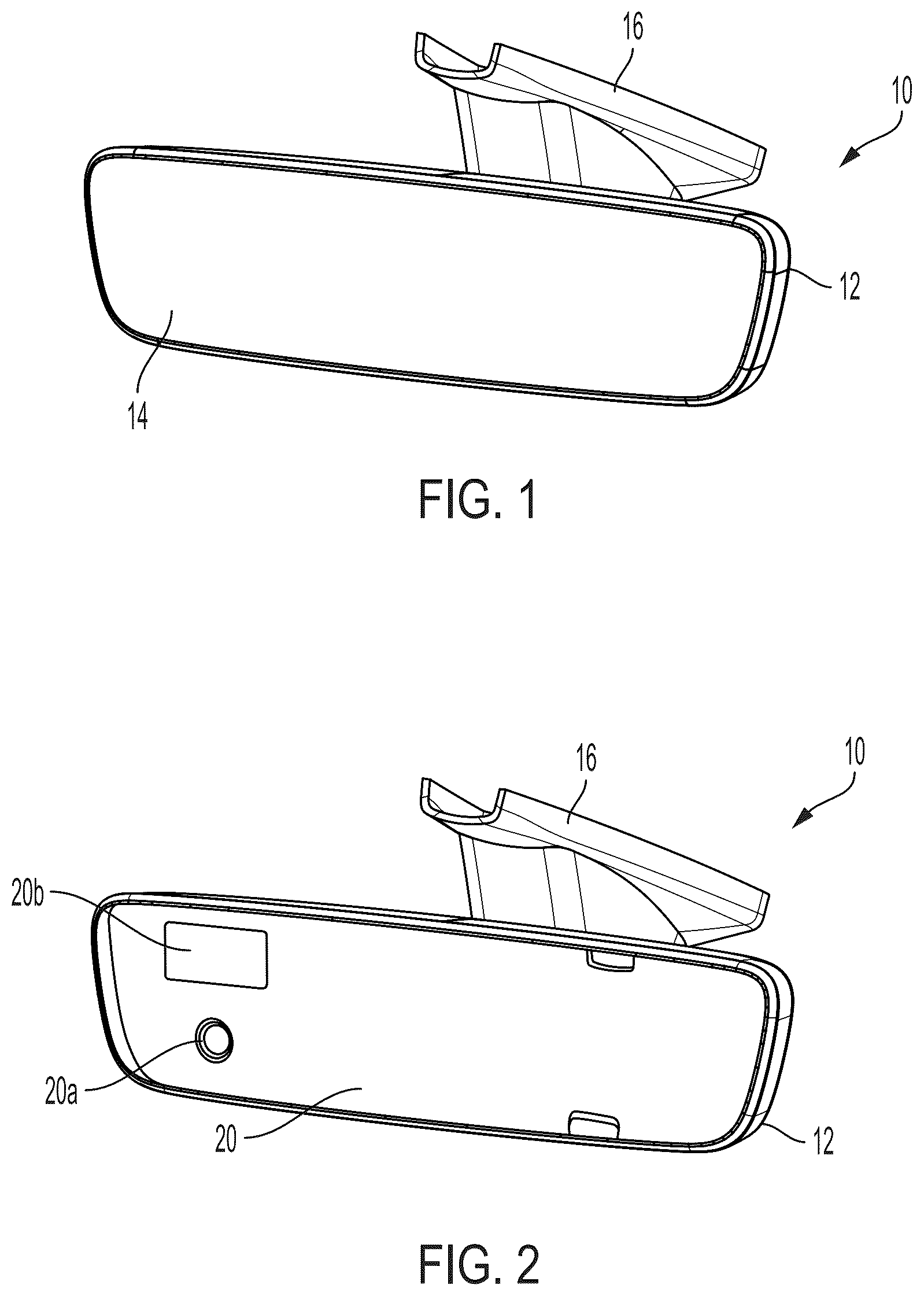 Patent US12508988 Figure 1 – Vehicular driver monitoring system with DMS camera at interior rearview mirror assembly