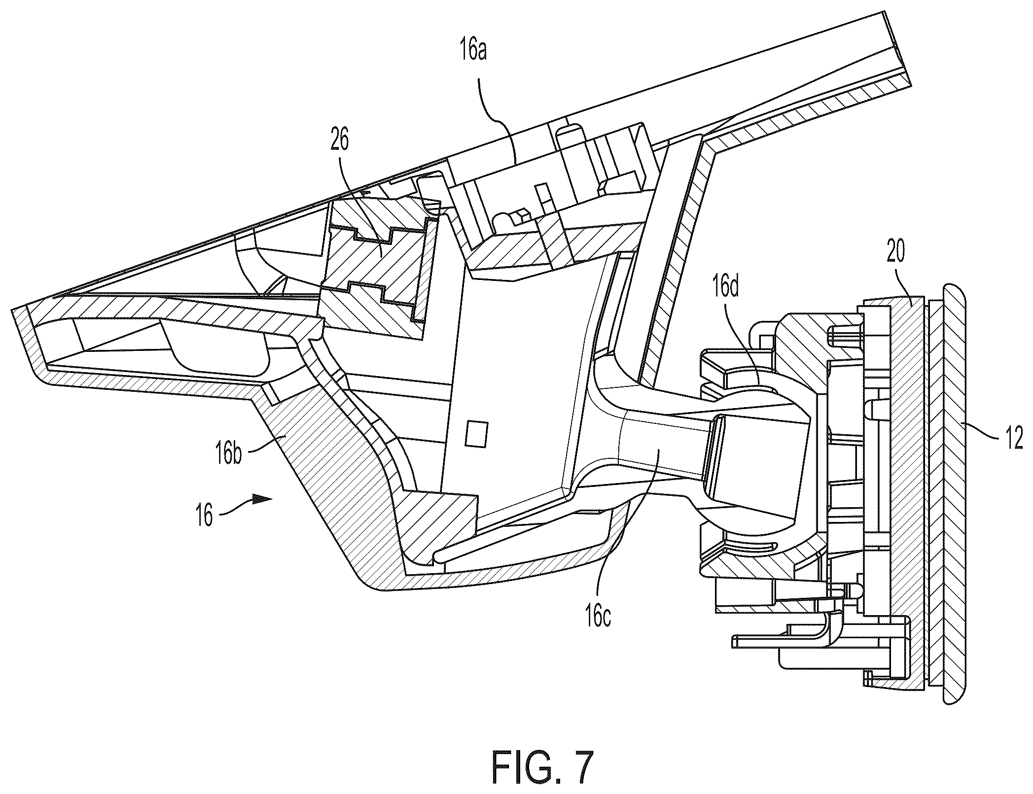 Patent US12508988 Figure 5 – Vehicular driver monitoring system with DMS camera at interior rearview mirror assembly