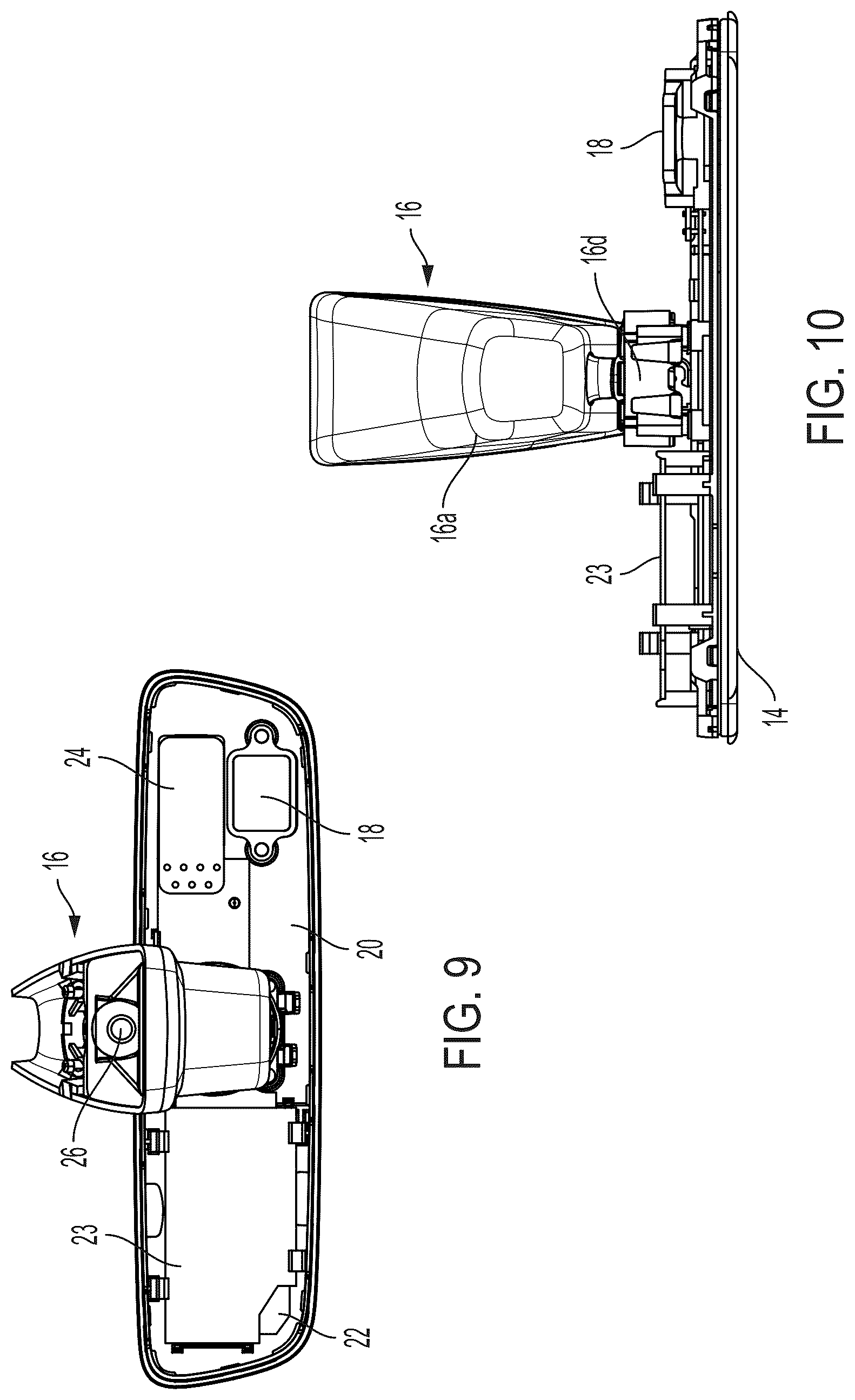 Patent US12508988 Figure 7 – Vehicular driver monitoring system with DMS camera at interior rearview mirror assembly