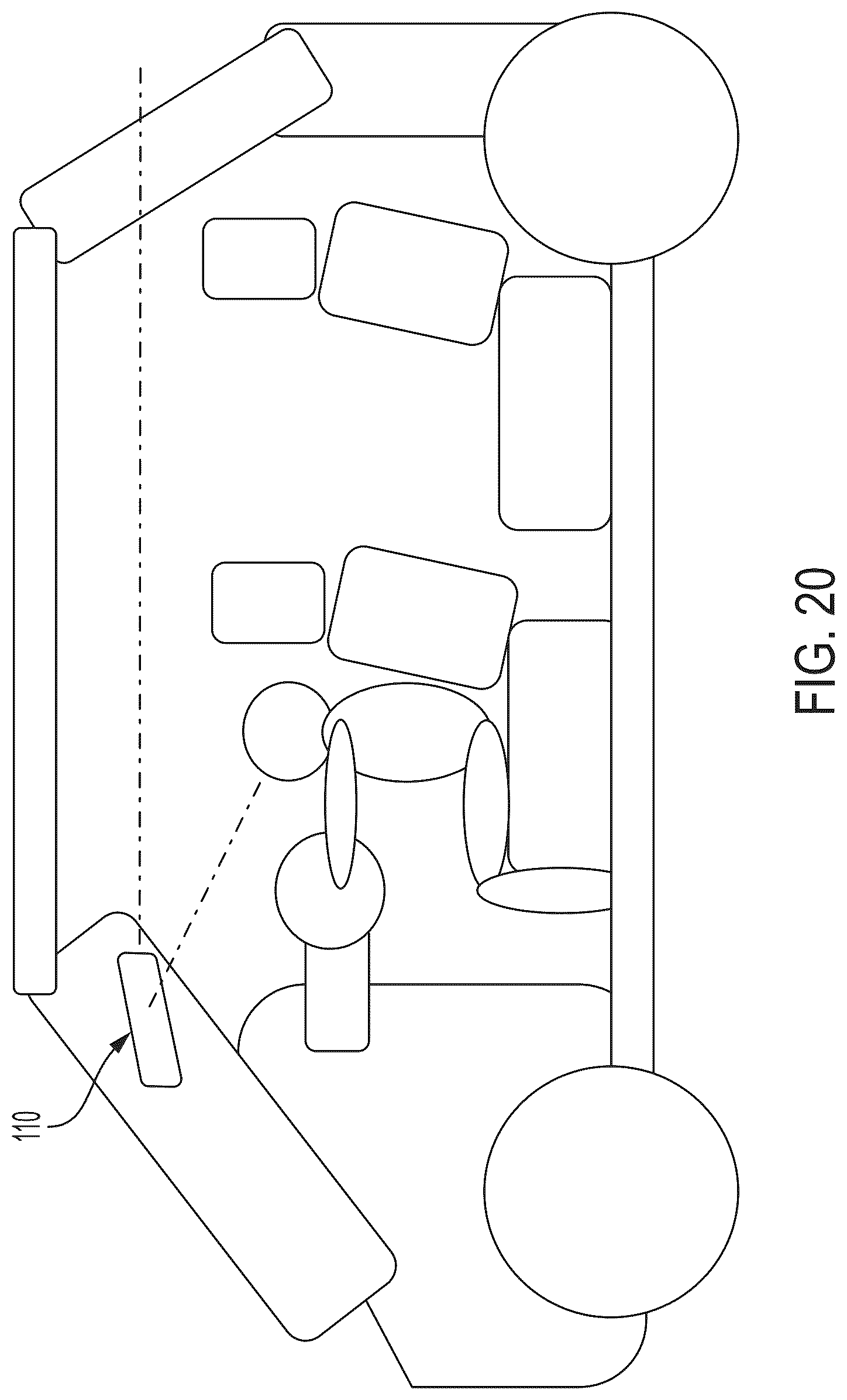 Patent US12508988 Figure 15 – Vehicular driver monitoring system with DMS camera at interior rearview mirror assembly
