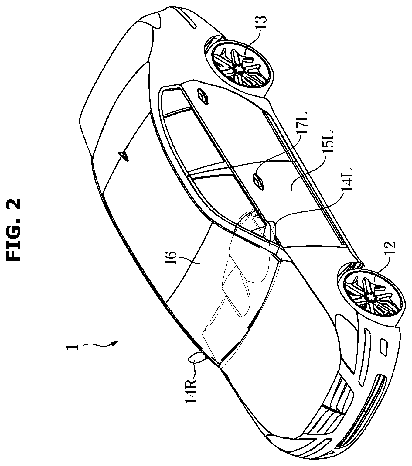 Patent US12508990 Figure 2 – Vehicle and method of controlling the same