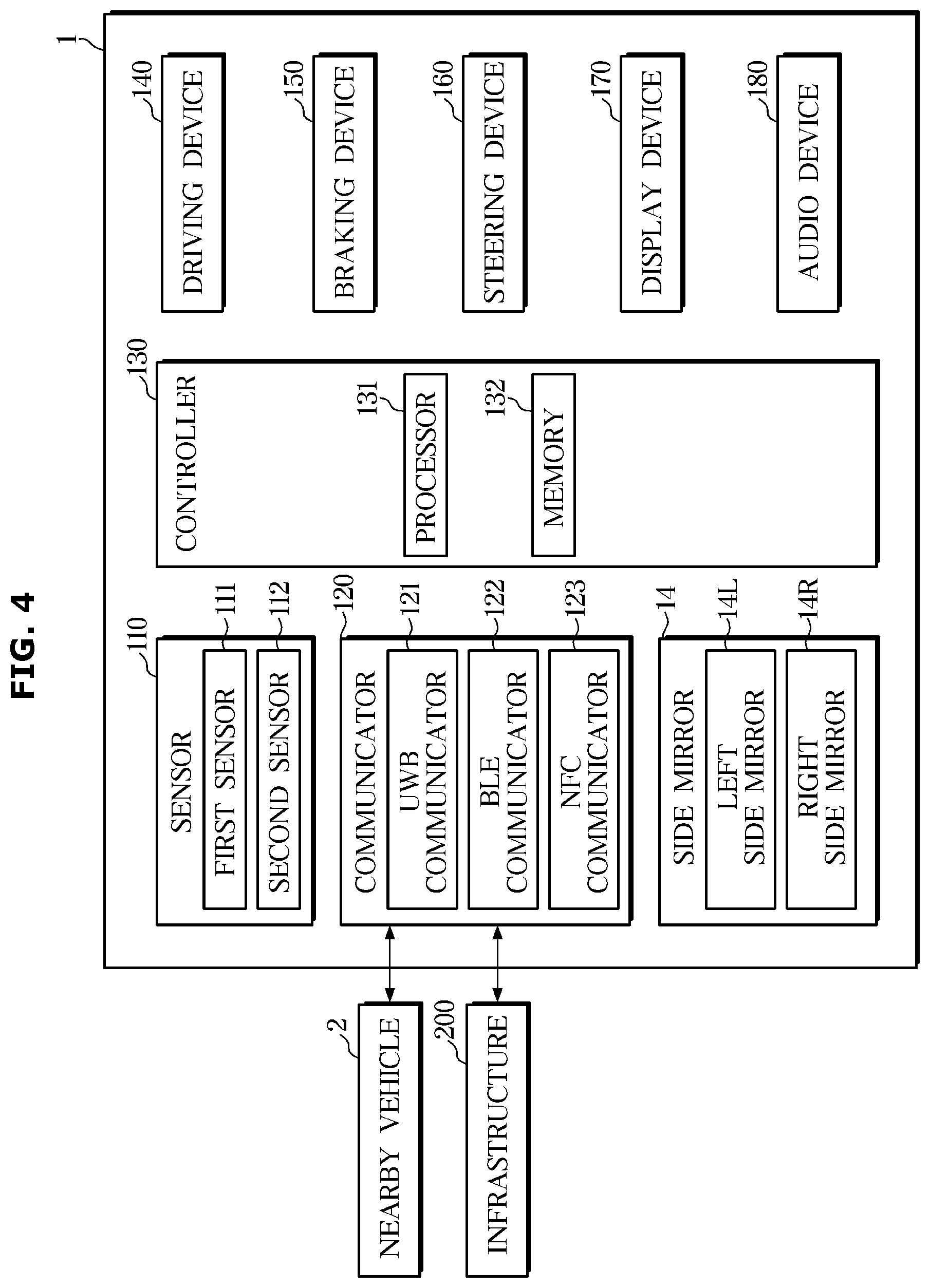Patent US12508990 Figure 4 – Vehicle and method of controlling the same