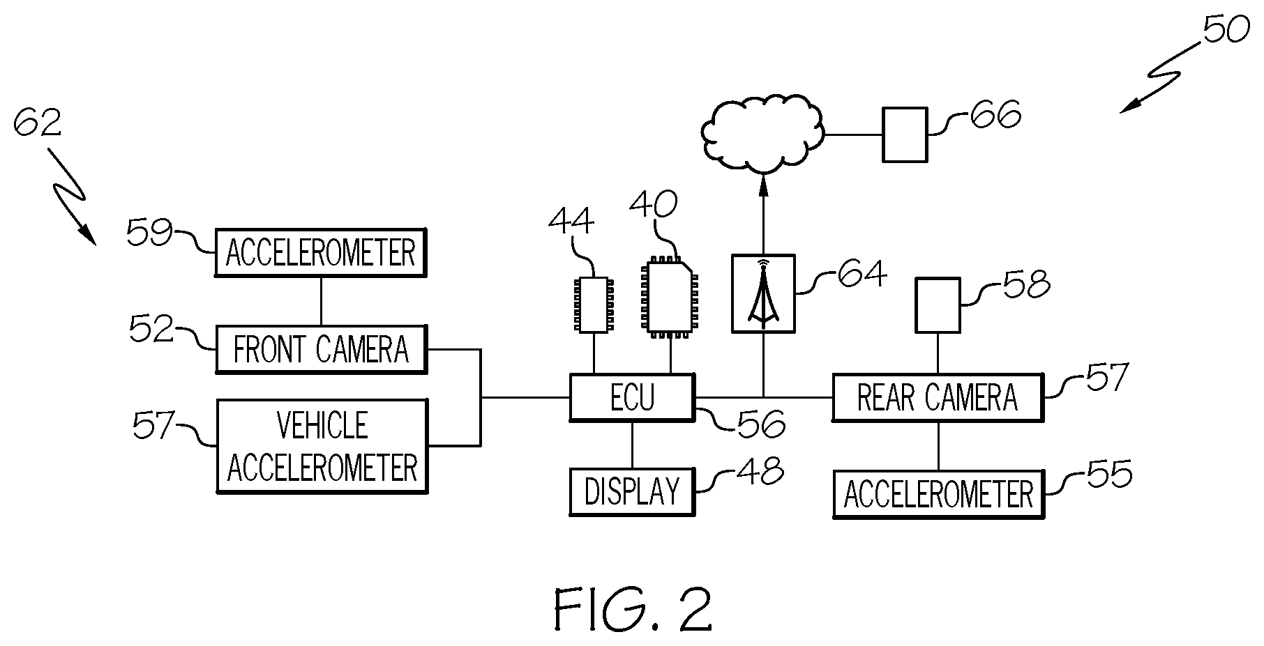 Patent US12508994 Figure 2 – Vehicles and systems for determining tailgate position using accelerometers