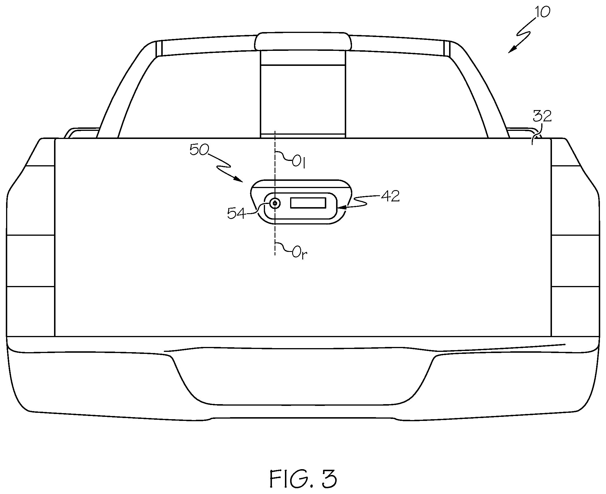 Patent US12508994 Figure 3 – Vehicles and systems for determining tailgate position using accelerometers