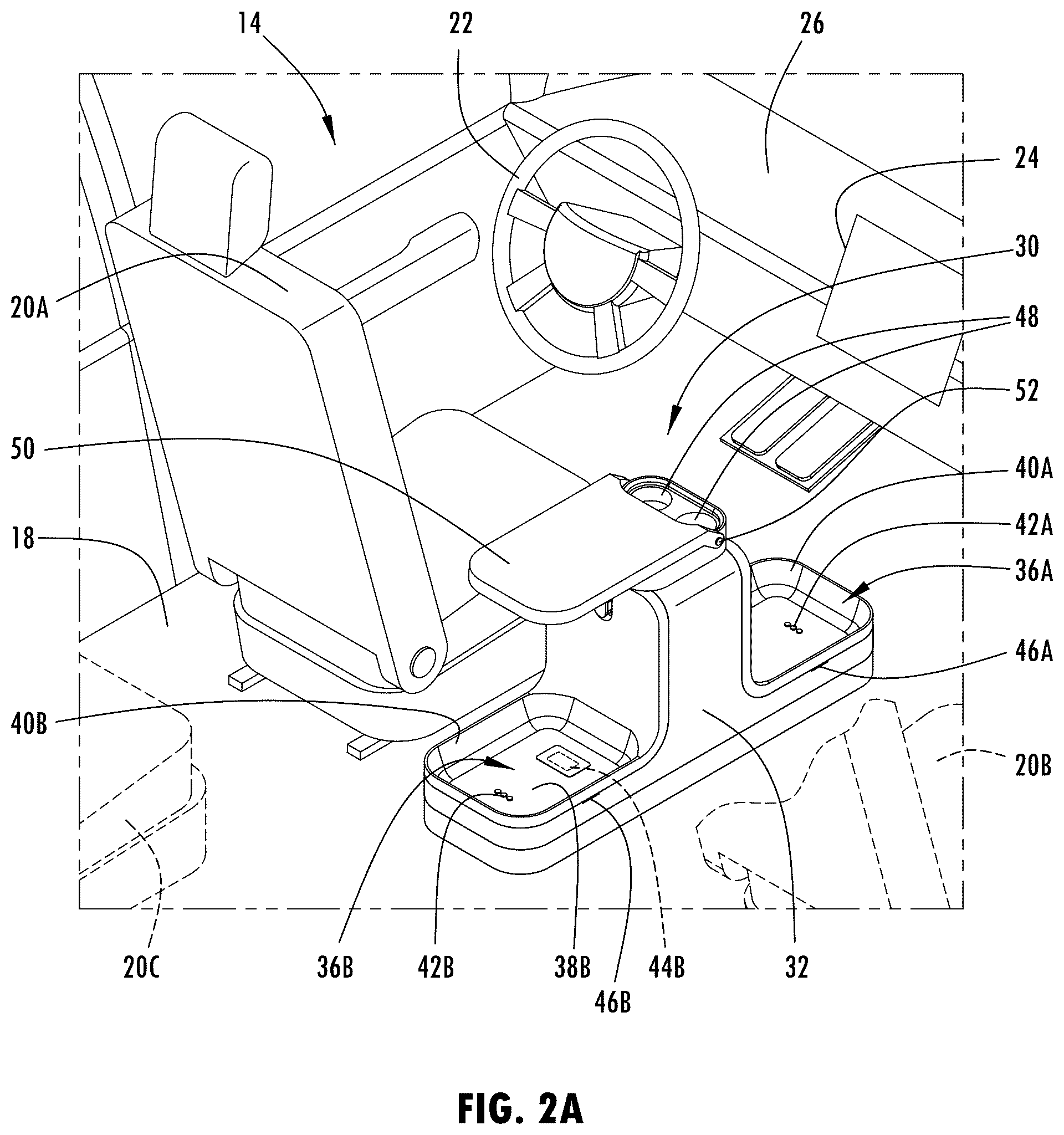 Patent US12508996 Figure 2 – Vehicle media console