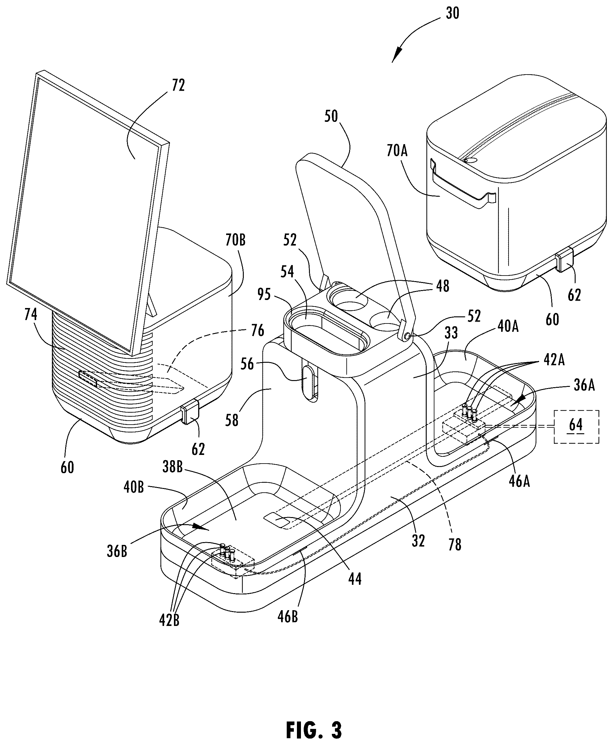 Patent US12508996 Figure 4 – Vehicle media console