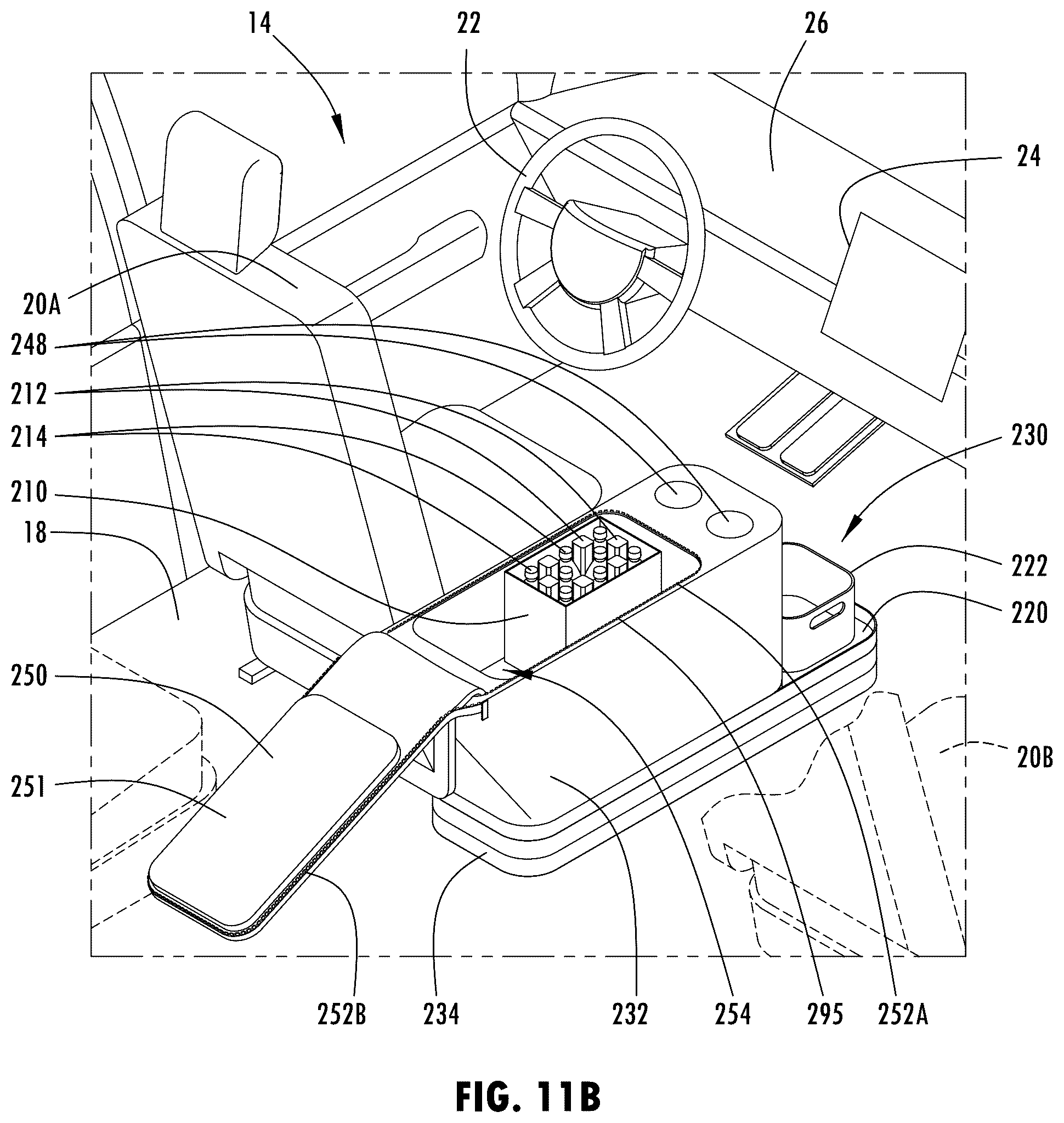 Patent US12508996 Figure 15 – Vehicle media console