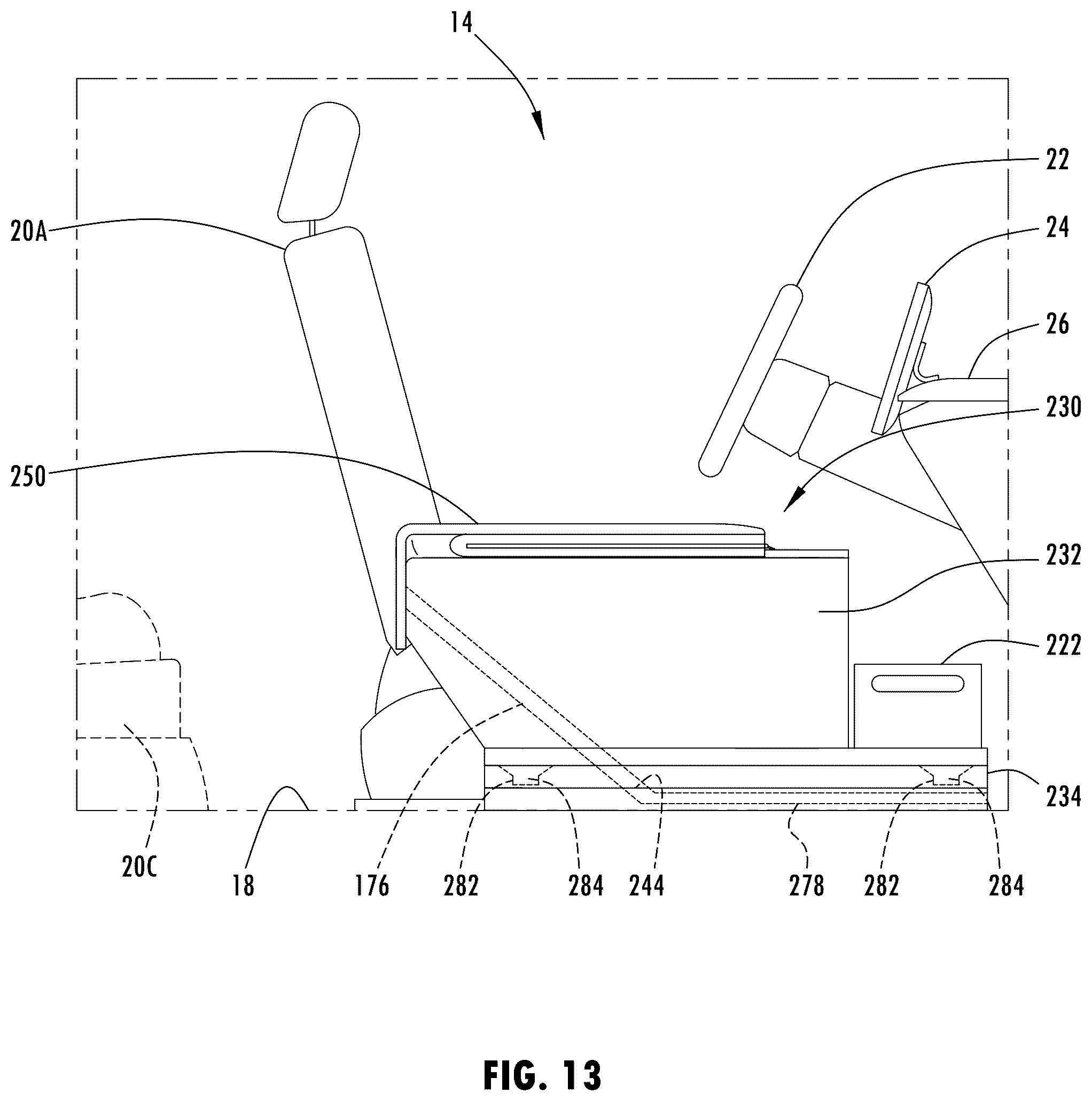 Patent US12508996 Figure 17 – Vehicle media console