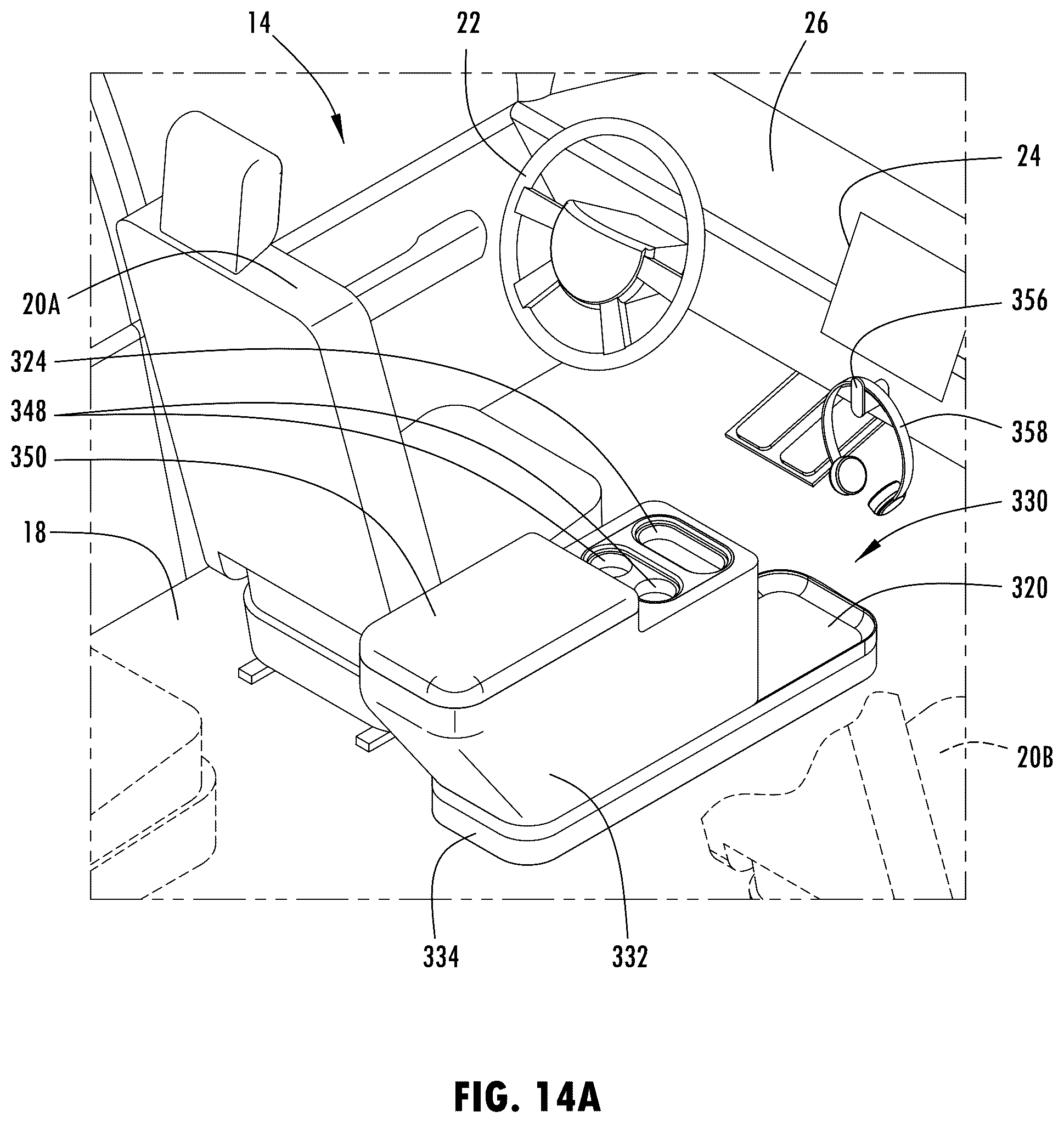 Patent US12508996 Figure 18 – Vehicle media console