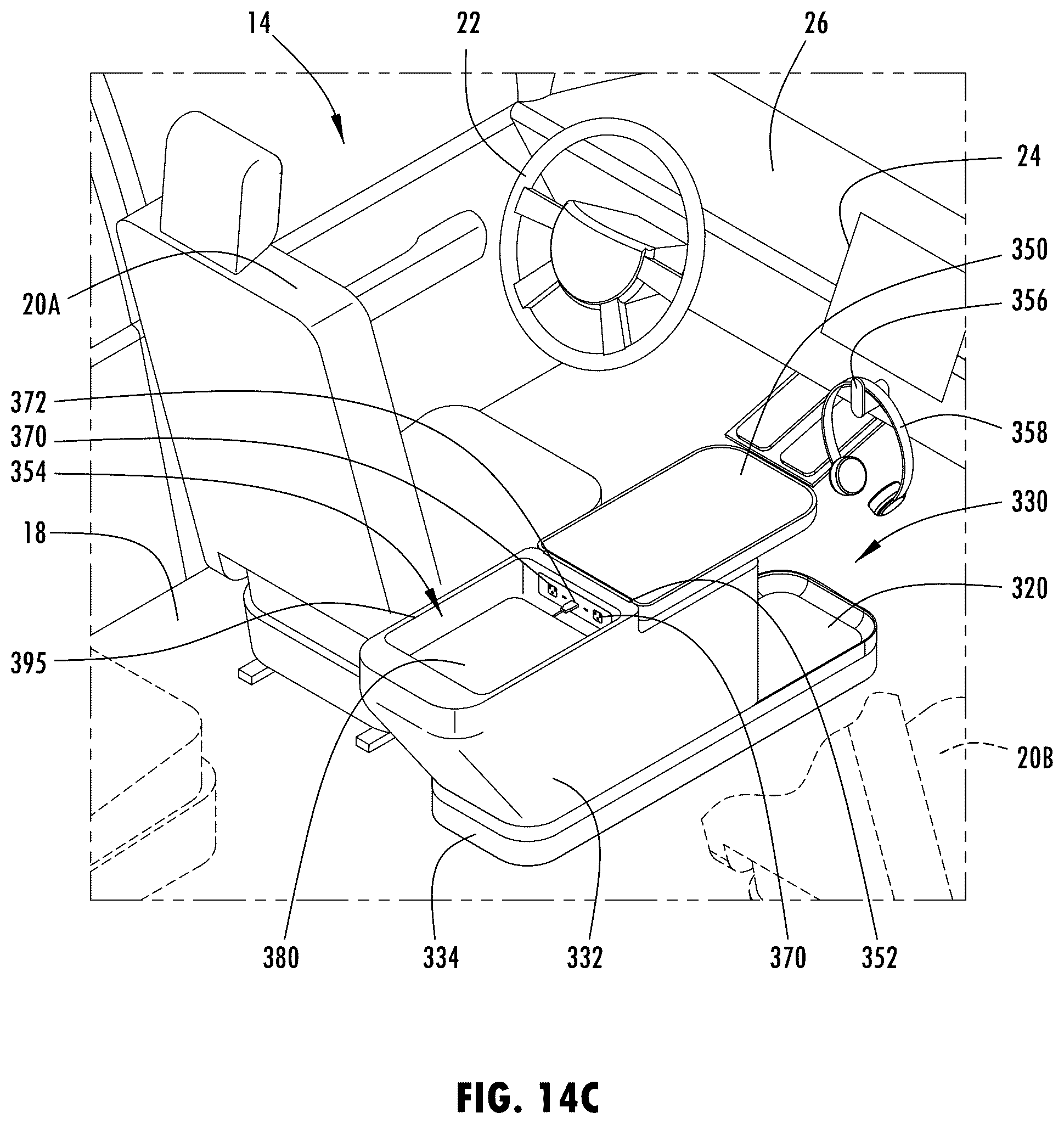 Patent US12508996 Figure 20 – Vehicle media console