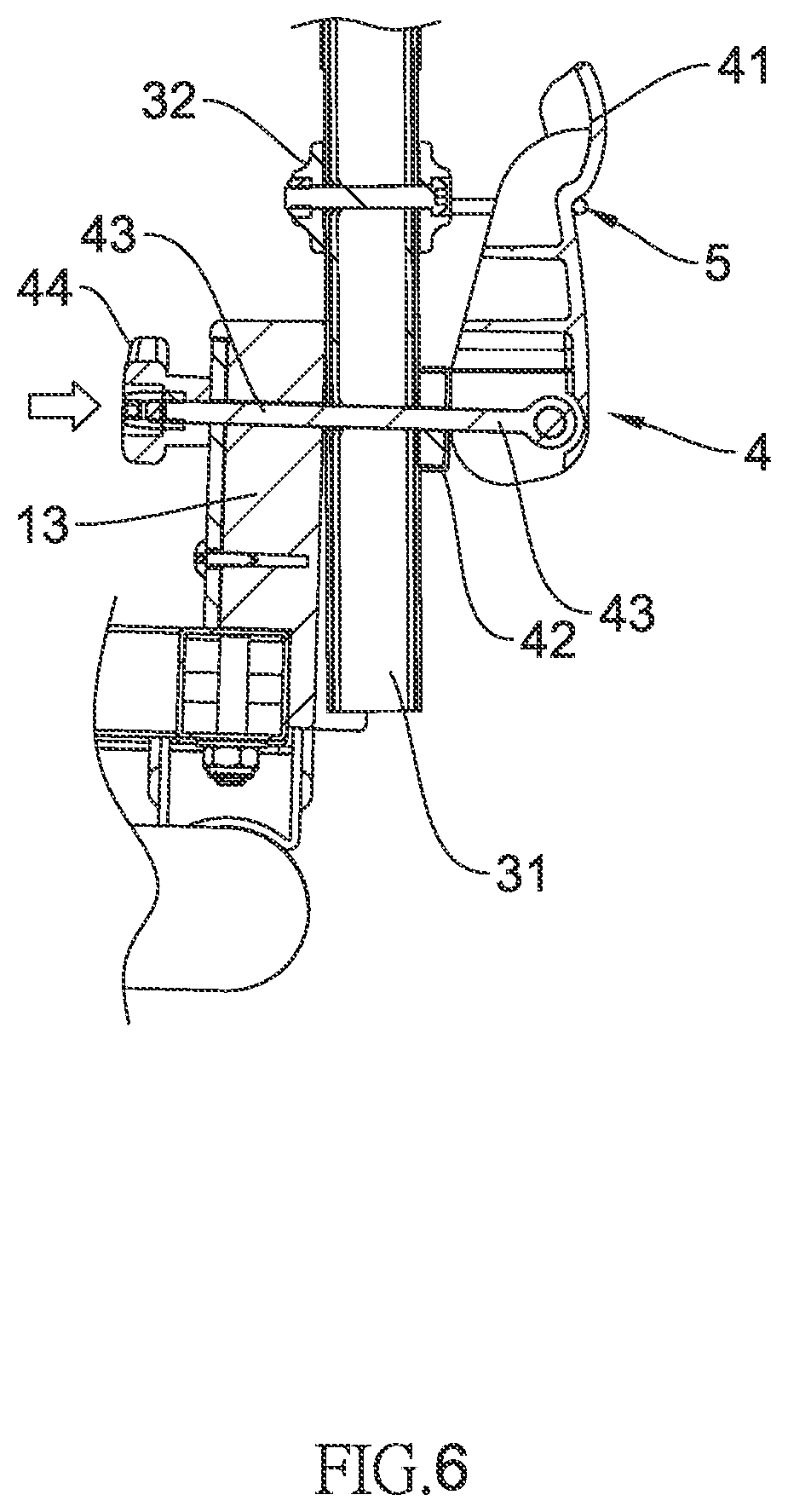 Patent US12508997 Figure 6 – Foldable bicycle rack for cars