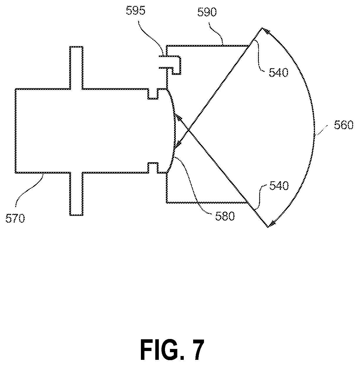Patent US12508999 Figure 7 – Vehicle sensor lens hood