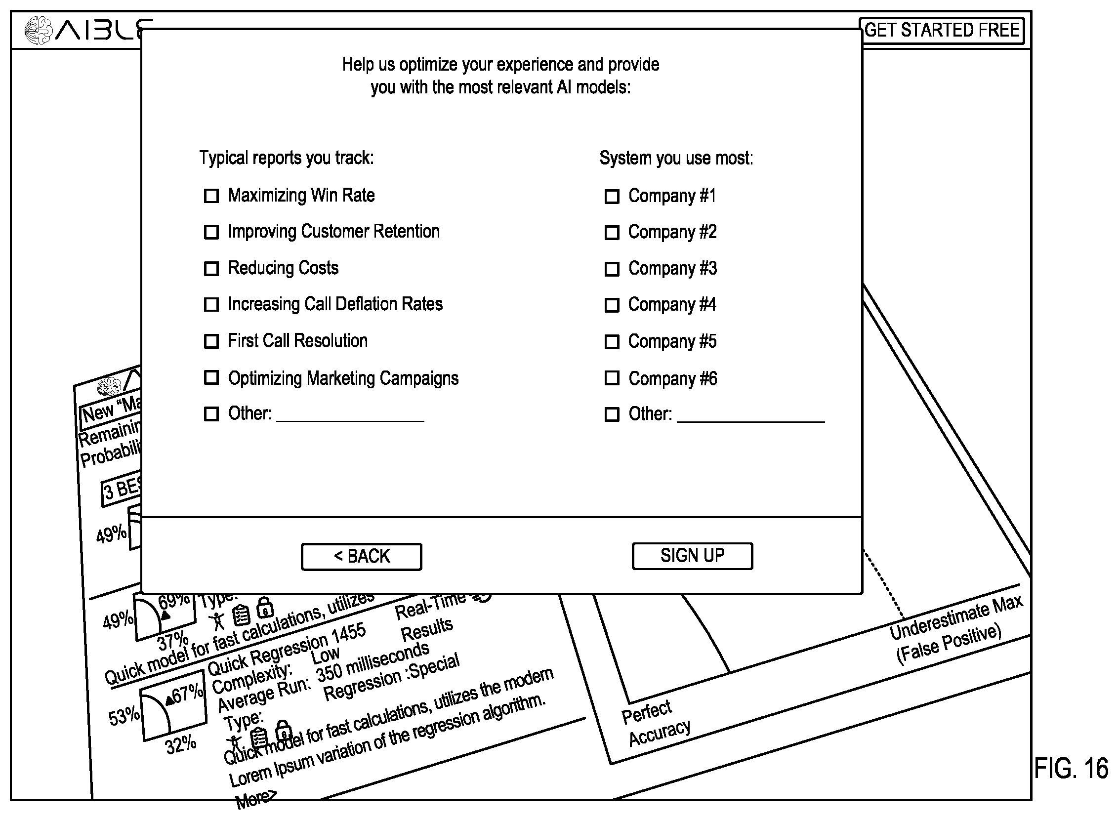 Patent US12511139 Figure 16 – Interface for generating models with customizable interface configurations