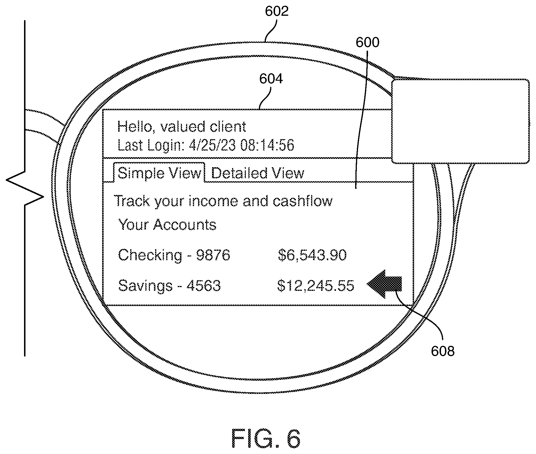Patent US12511442 Figure 5 – Session transfer between smart glasses and computer for maintaining a confidential data view