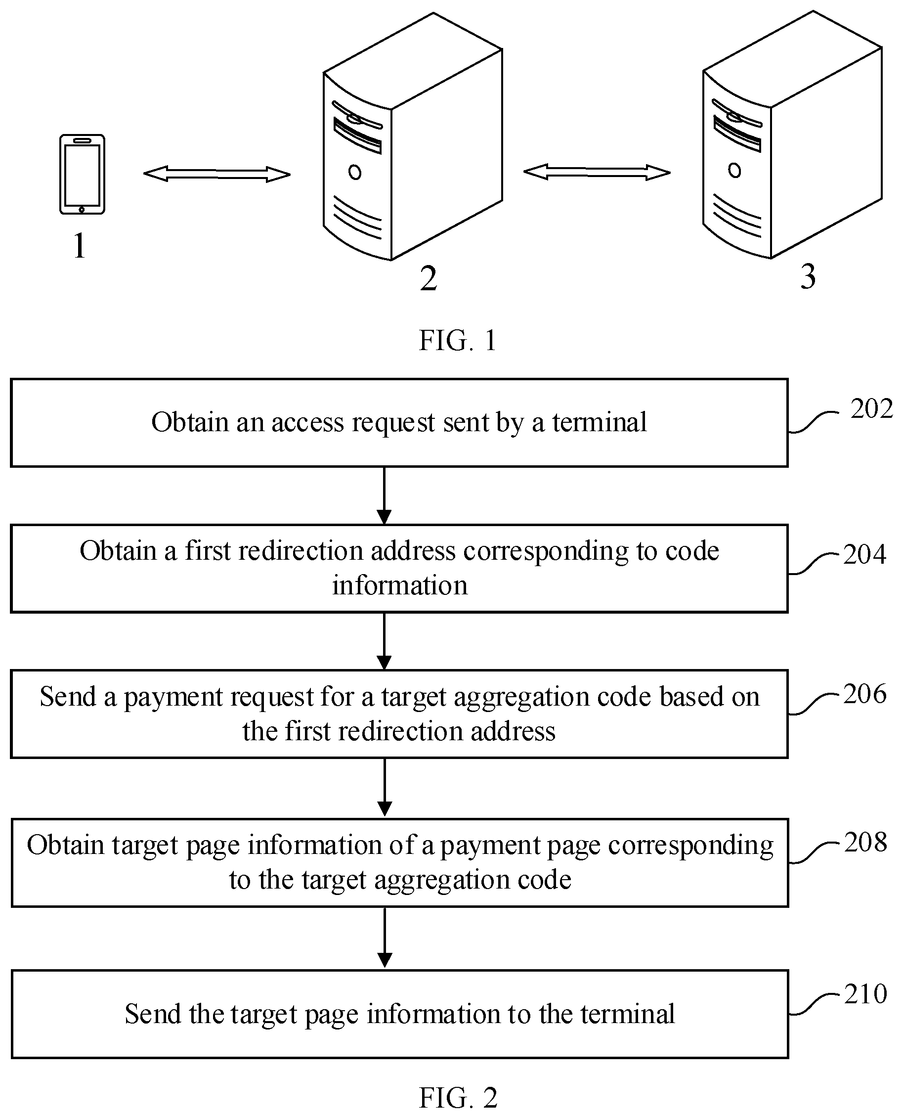 Patent US12511637 Figure 1 – Method, apparatus, and device for accessing aggregation code payment page, and medium