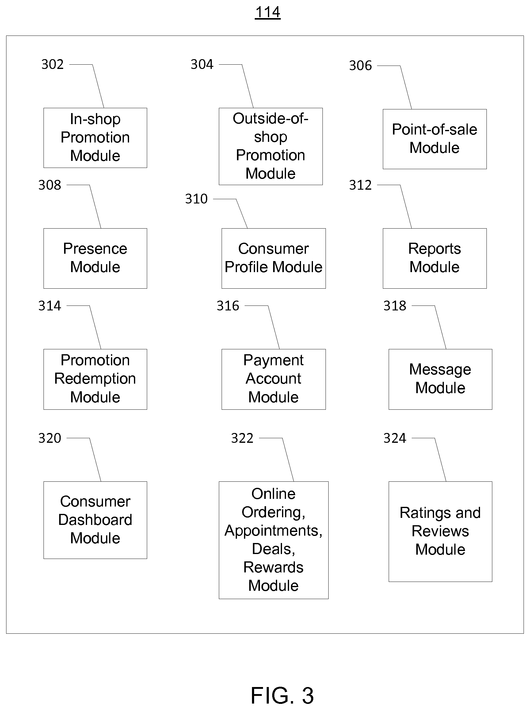 Patent US12511665 Figure 3 – Beacon-based device location interface
