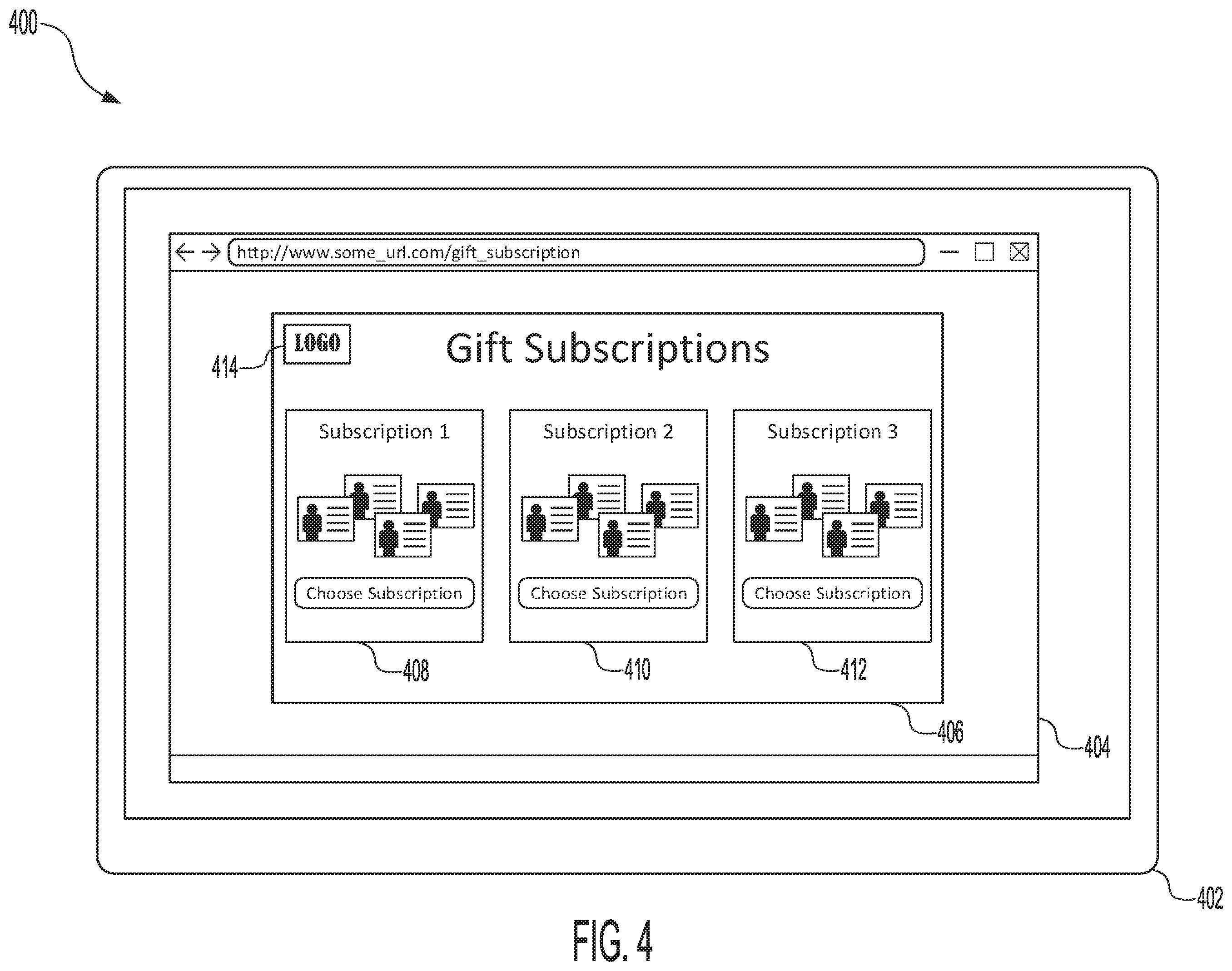 Patent US12511681 Figure 4 – Systems and methods for predictive gift subscriptions