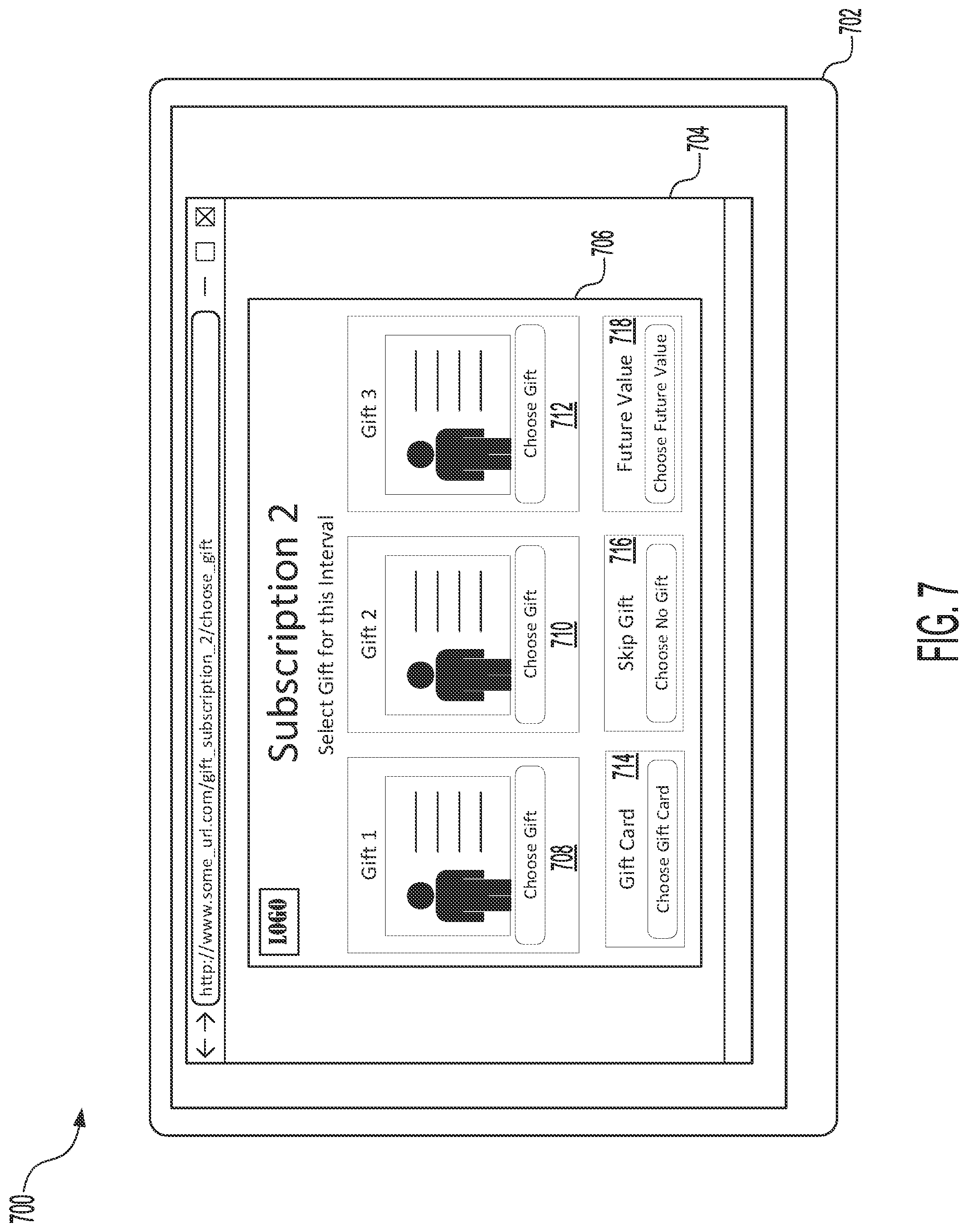 Patent US12511681 Figure 7 – Systems and methods for predictive gift subscriptions