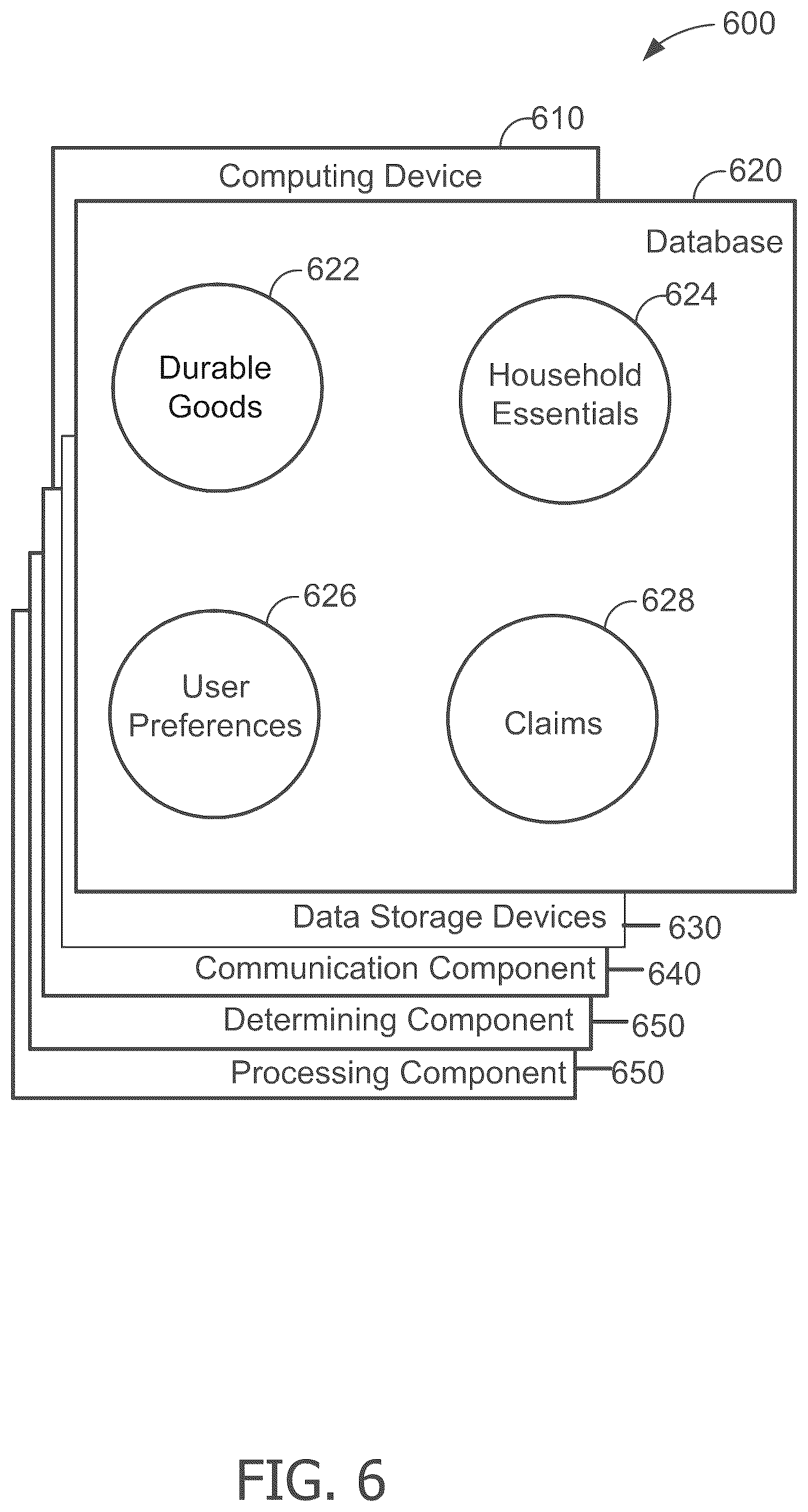 Patent US12511695 Figure 6 – Systems and methods for enhanced personal property replacement