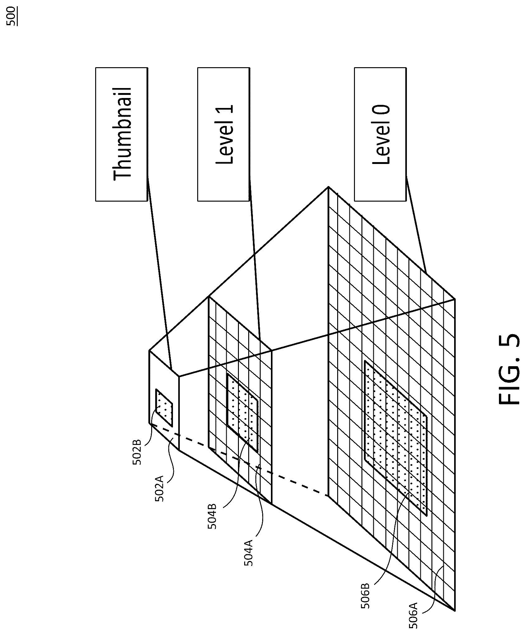 Patent US12511703 Figure 5 – Rendering pipeline for tiled images