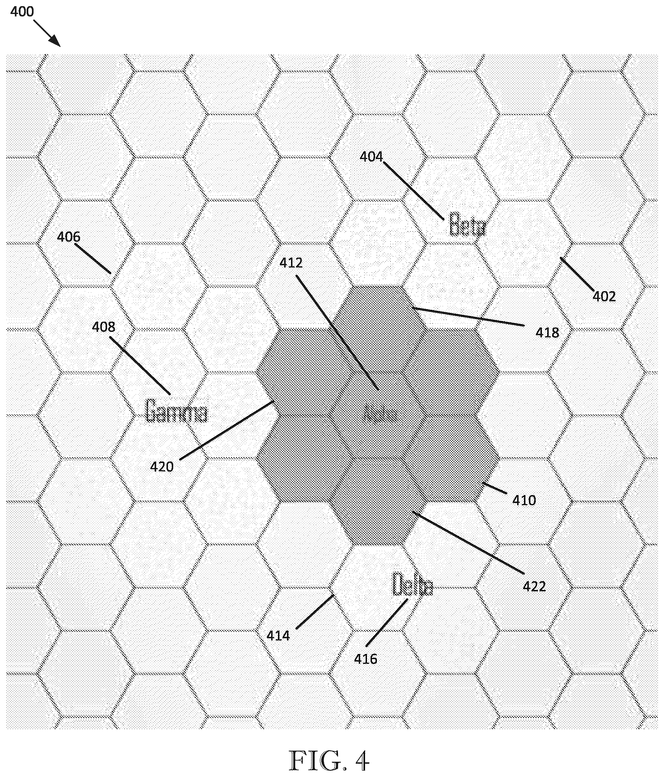 Patent US12511802 Figure 4 – Functional junctional mosaic terrains
