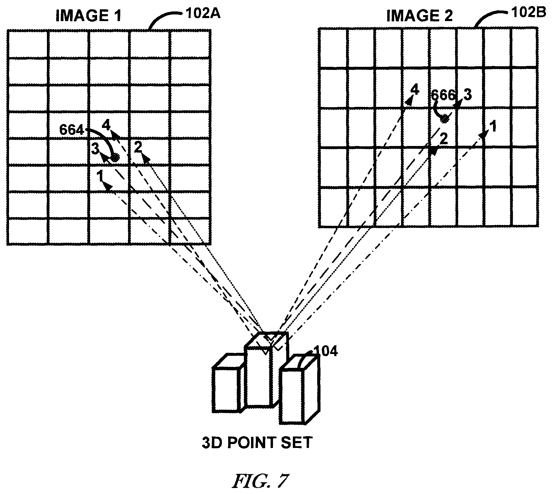 Patent US12511832 Figure 7 – Extraction of 3D evaluation points for image conjugates