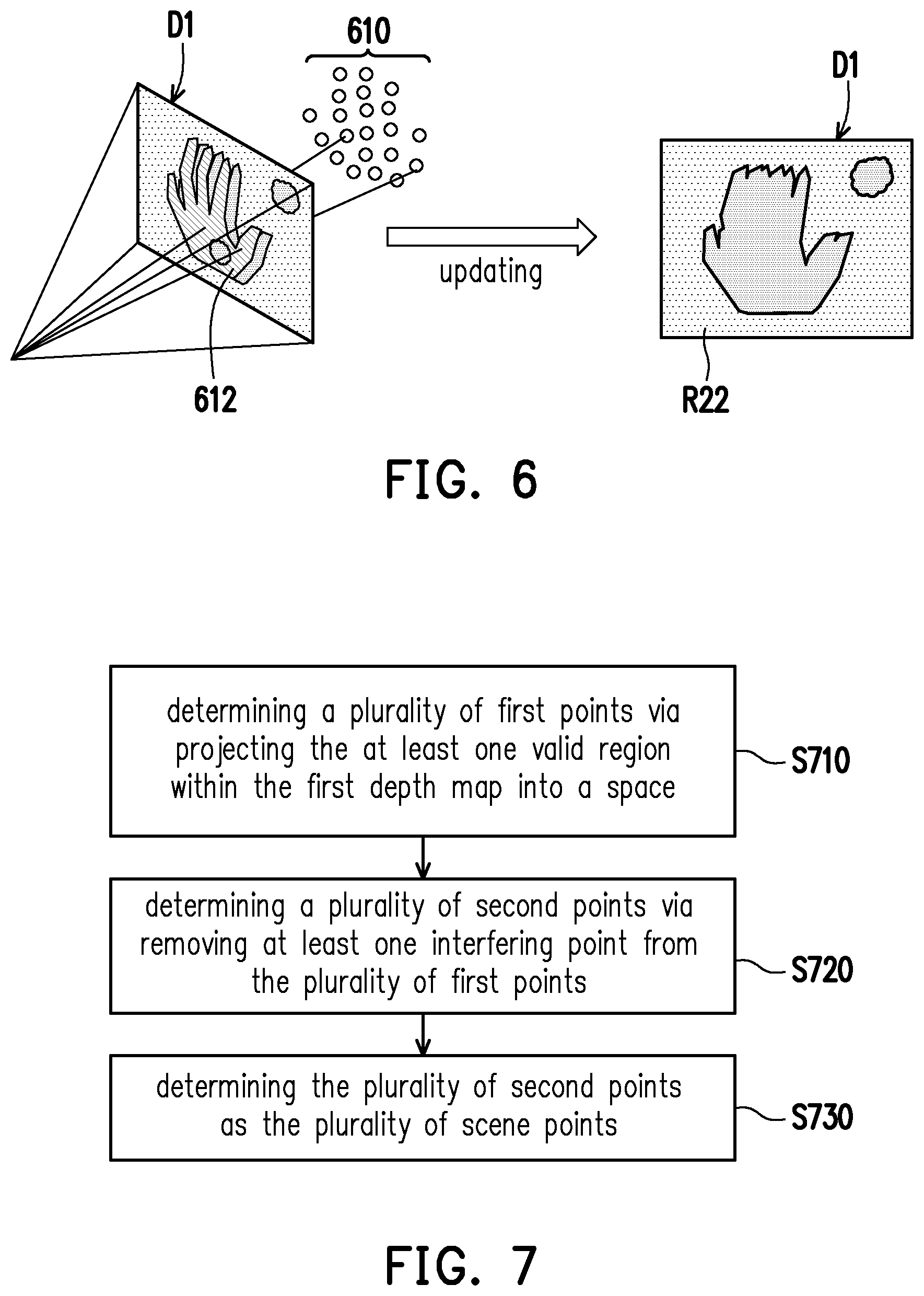 Patent US12511843 Figure 7 – Method for generating pass-through view with better scale and host