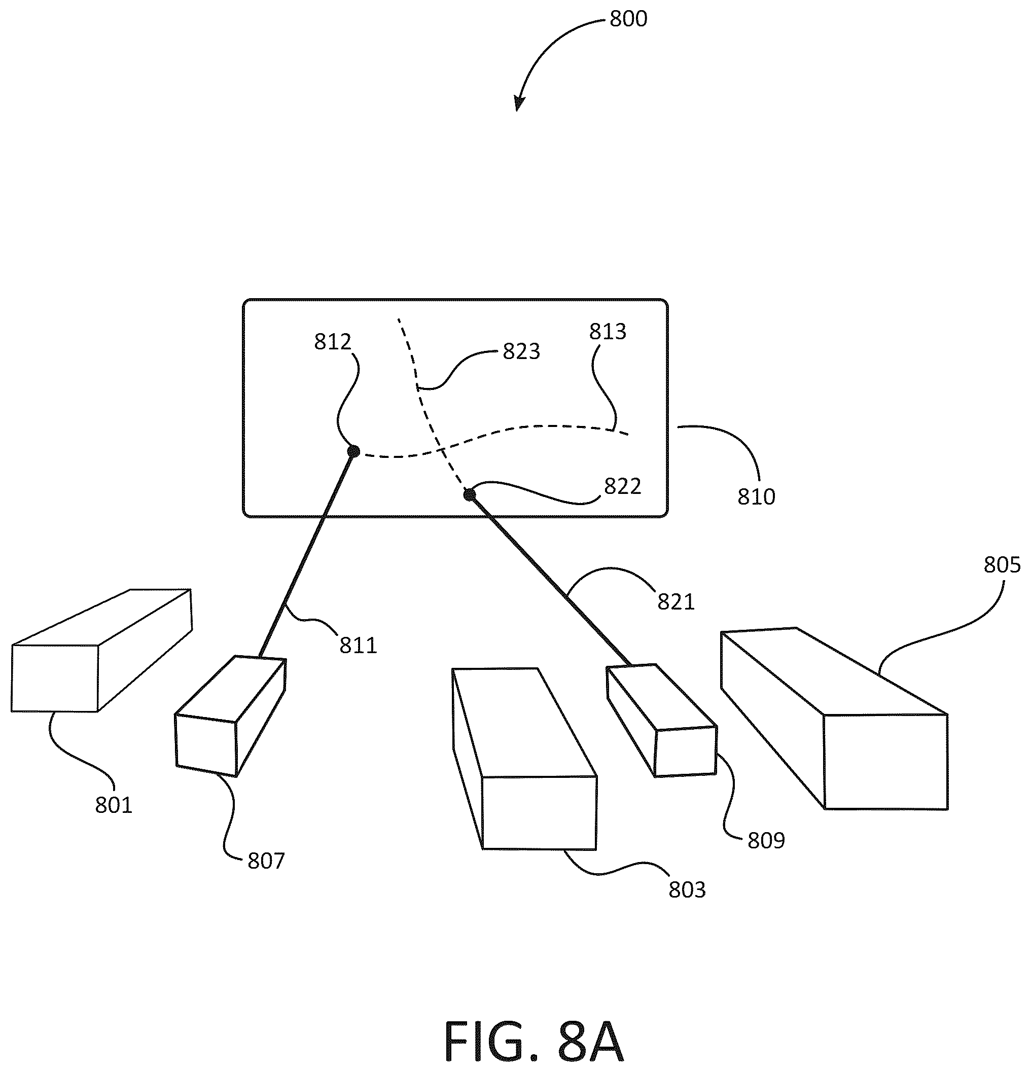 Patent US12511864 Figure 8 – Association of concurrent tracks using graph crossings