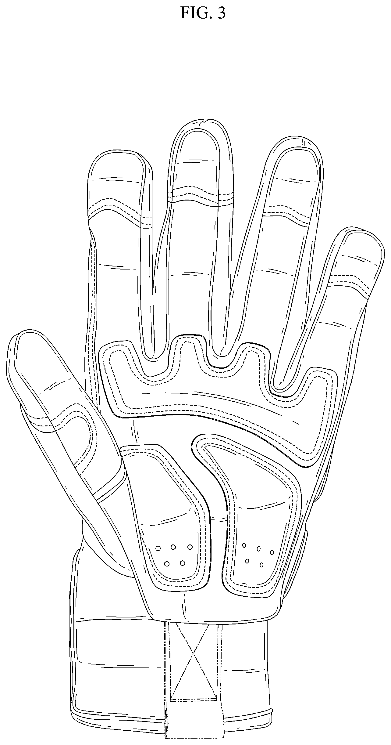 Patent USD1075216 Figure 3 – Glove