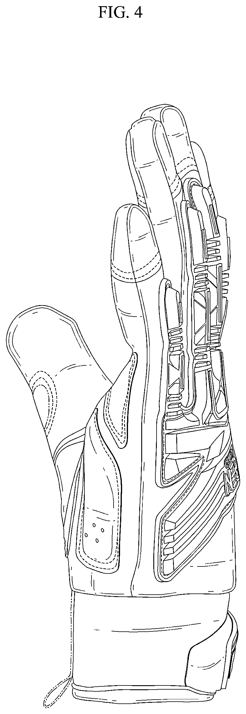 Patent USD1075216 Figure 4 – Glove
