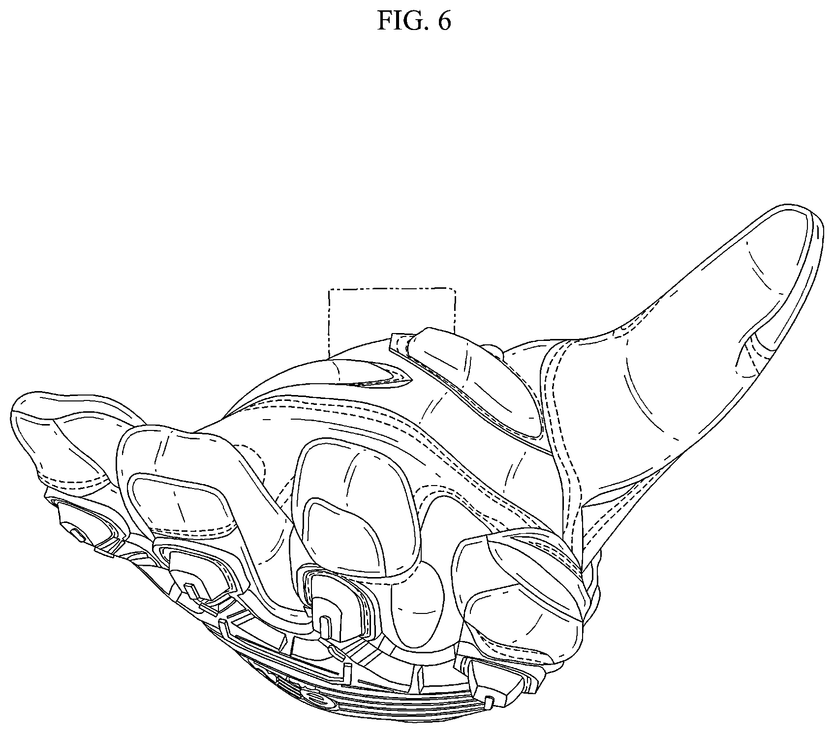 Patent USD1075216 Figure 6 – Glove