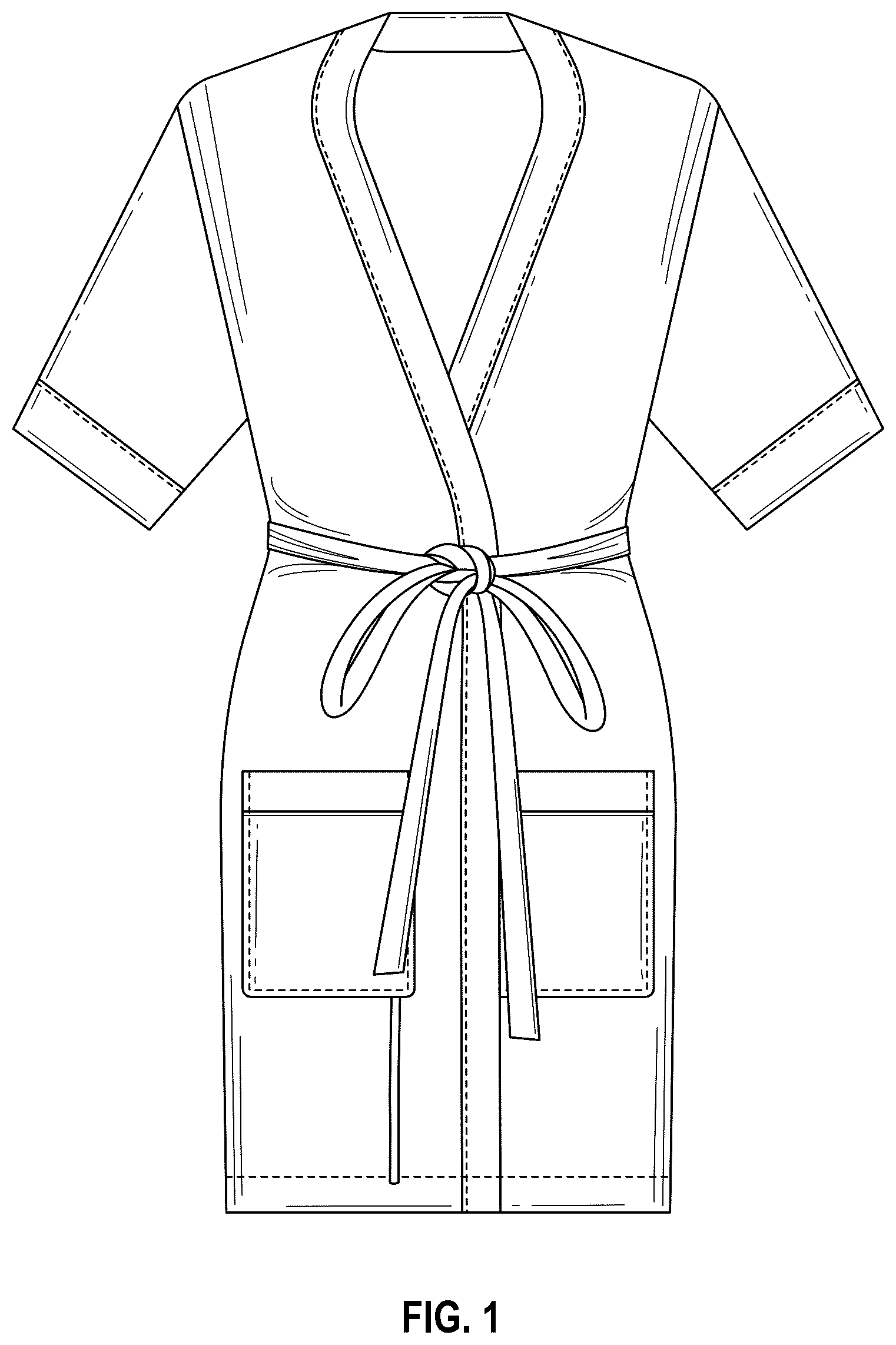 Patent USD1075220 Figure 1 – Multi-strap robe