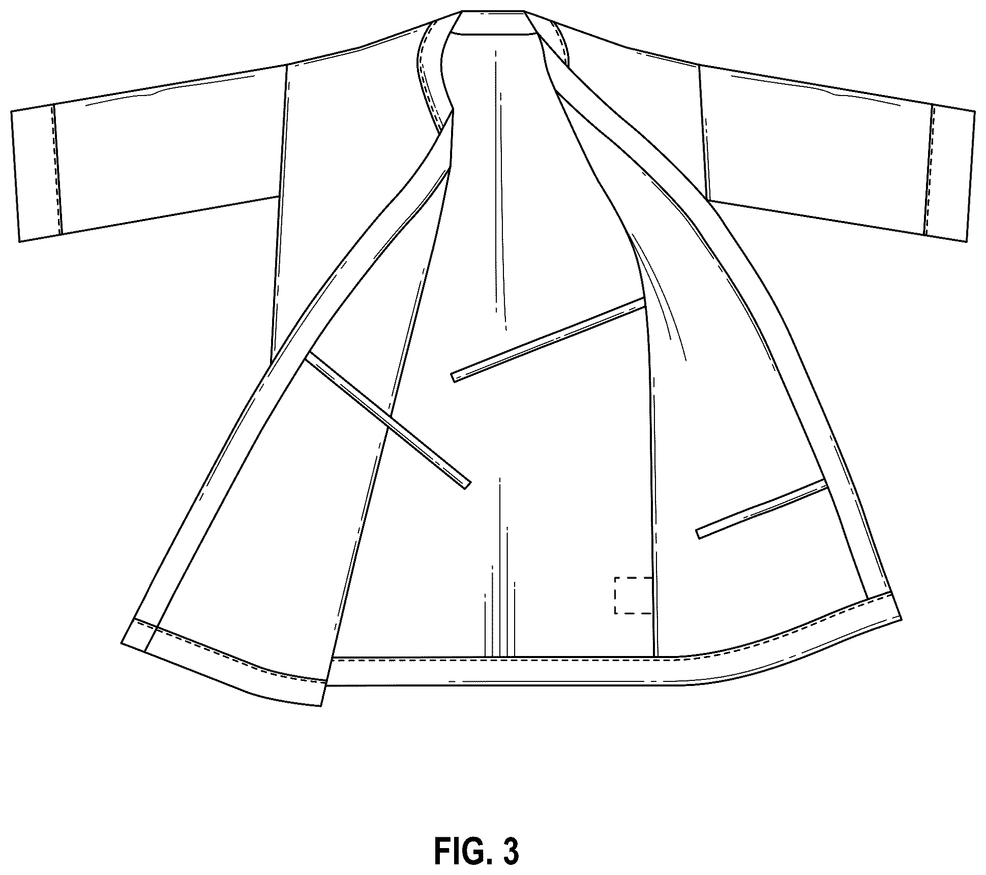 Patent USD1075220 Figure 3 – Multi-strap robe