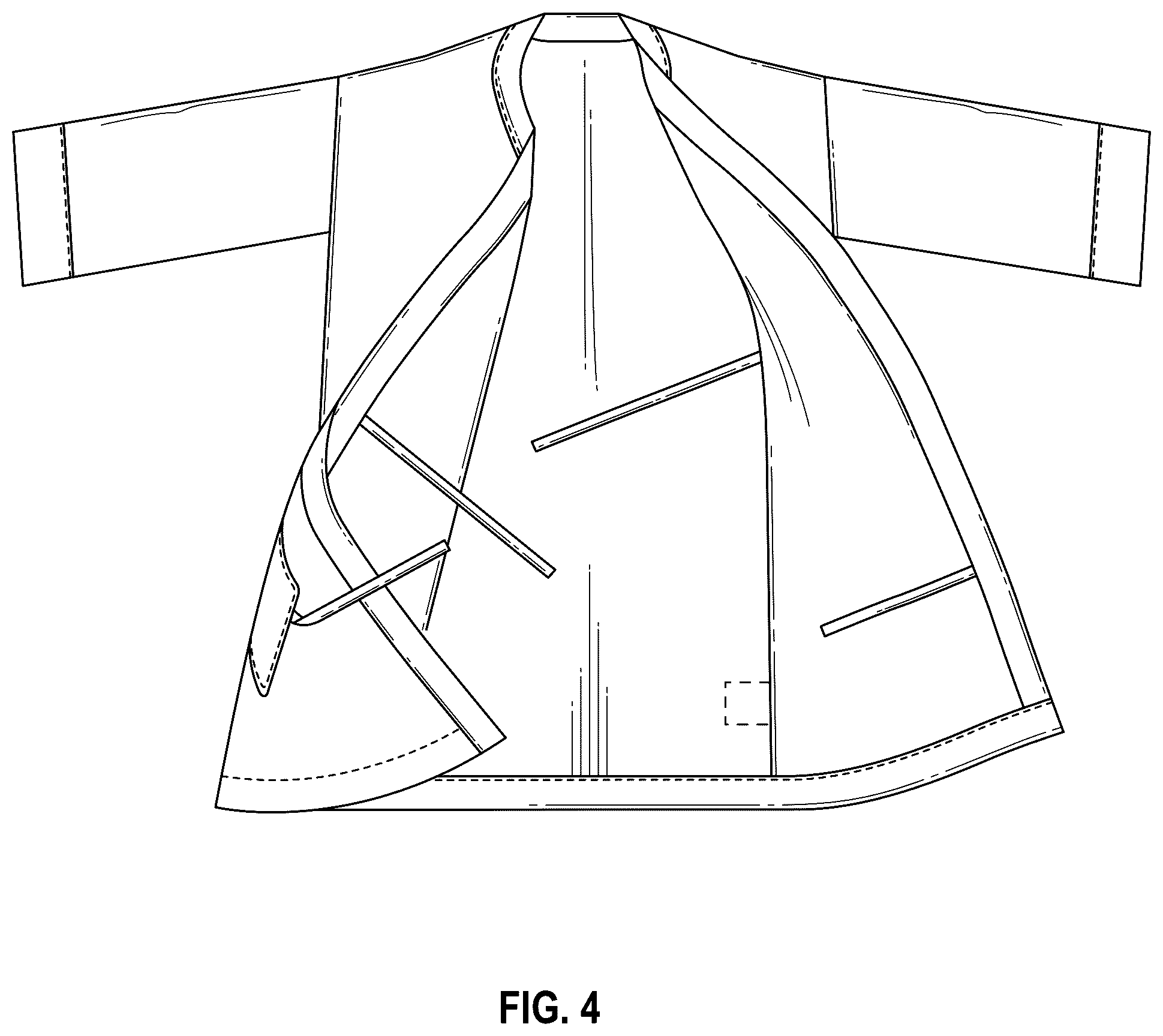 Patent USD1075220 Figure 4 – Multi-strap robe