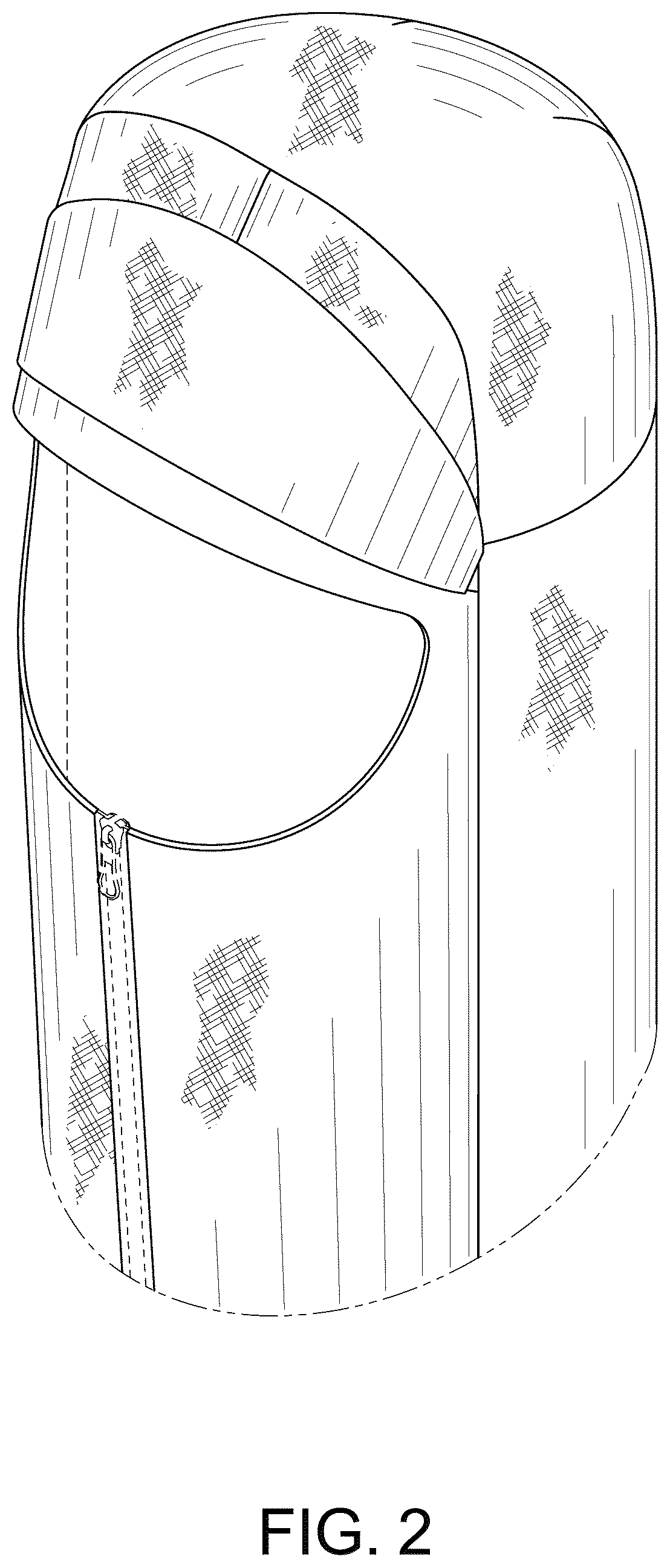 Patent USD1075233 Figure 2 – Hood with brim for a garment