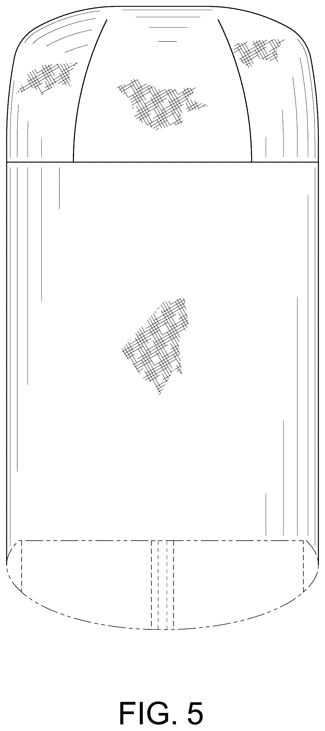 Patent USD1075233 Figure 5 – Hood with brim for a garment
