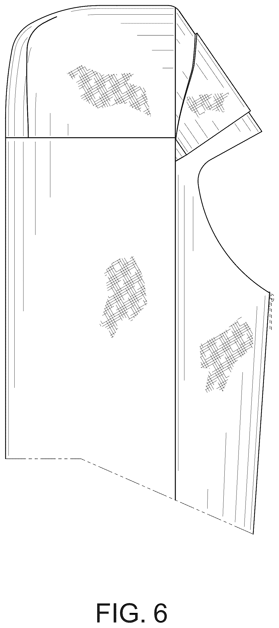 Patent USD1075233 Figure 6 – Hood with brim for a garment