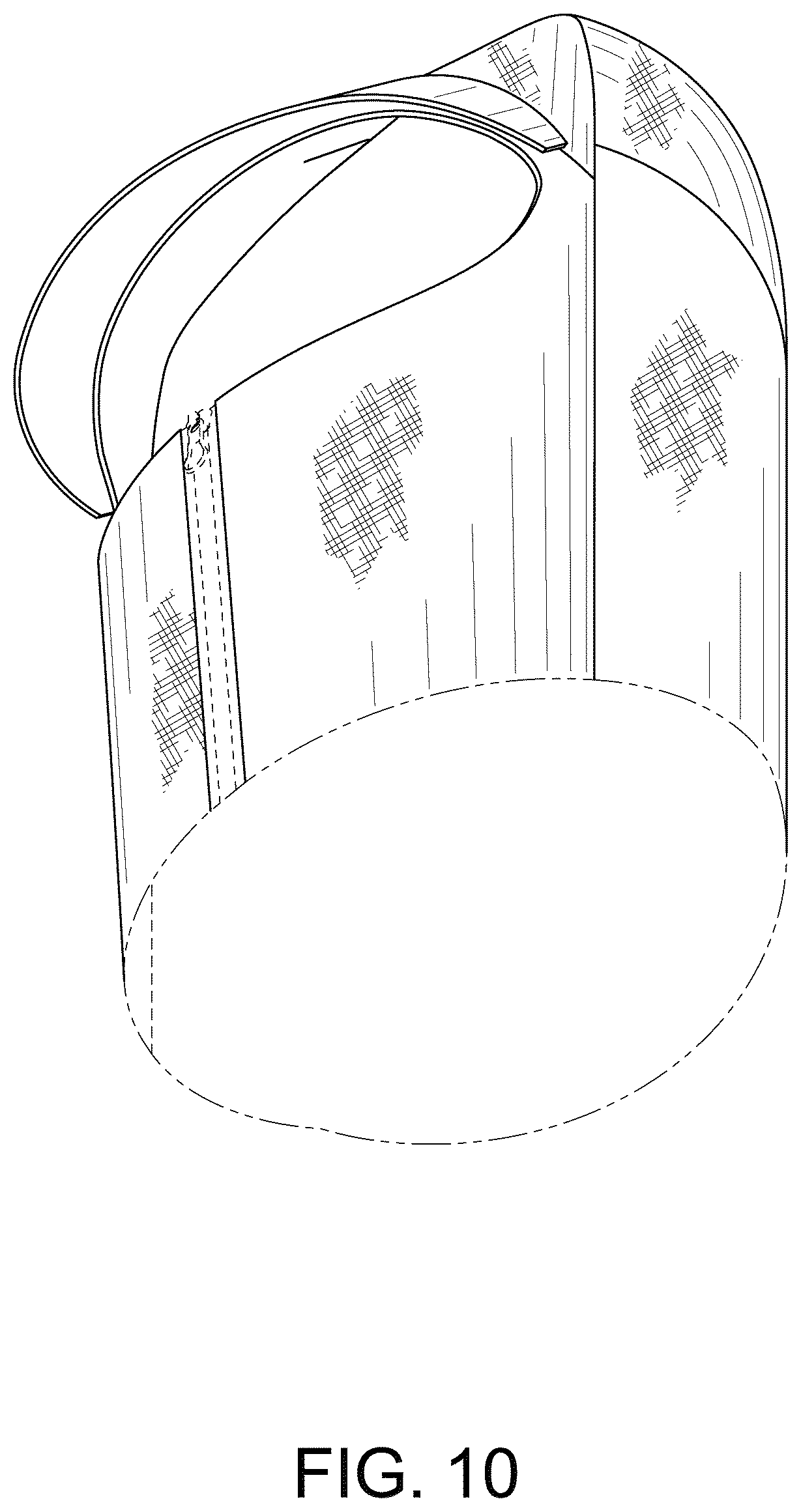 Patent USD1075233 Figure 9 – Hood with brim for a garment
