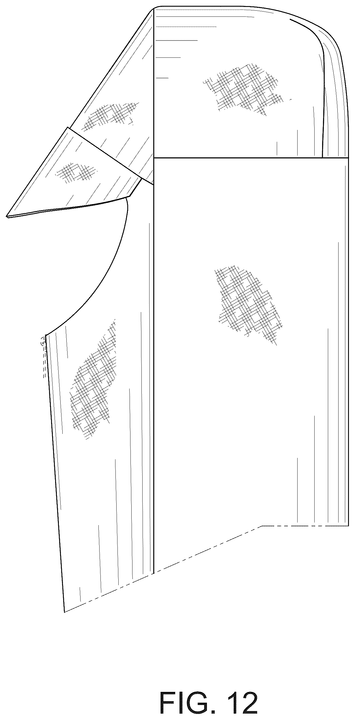 Patent USD1075233 Figure 11 – Hood with brim for a garment