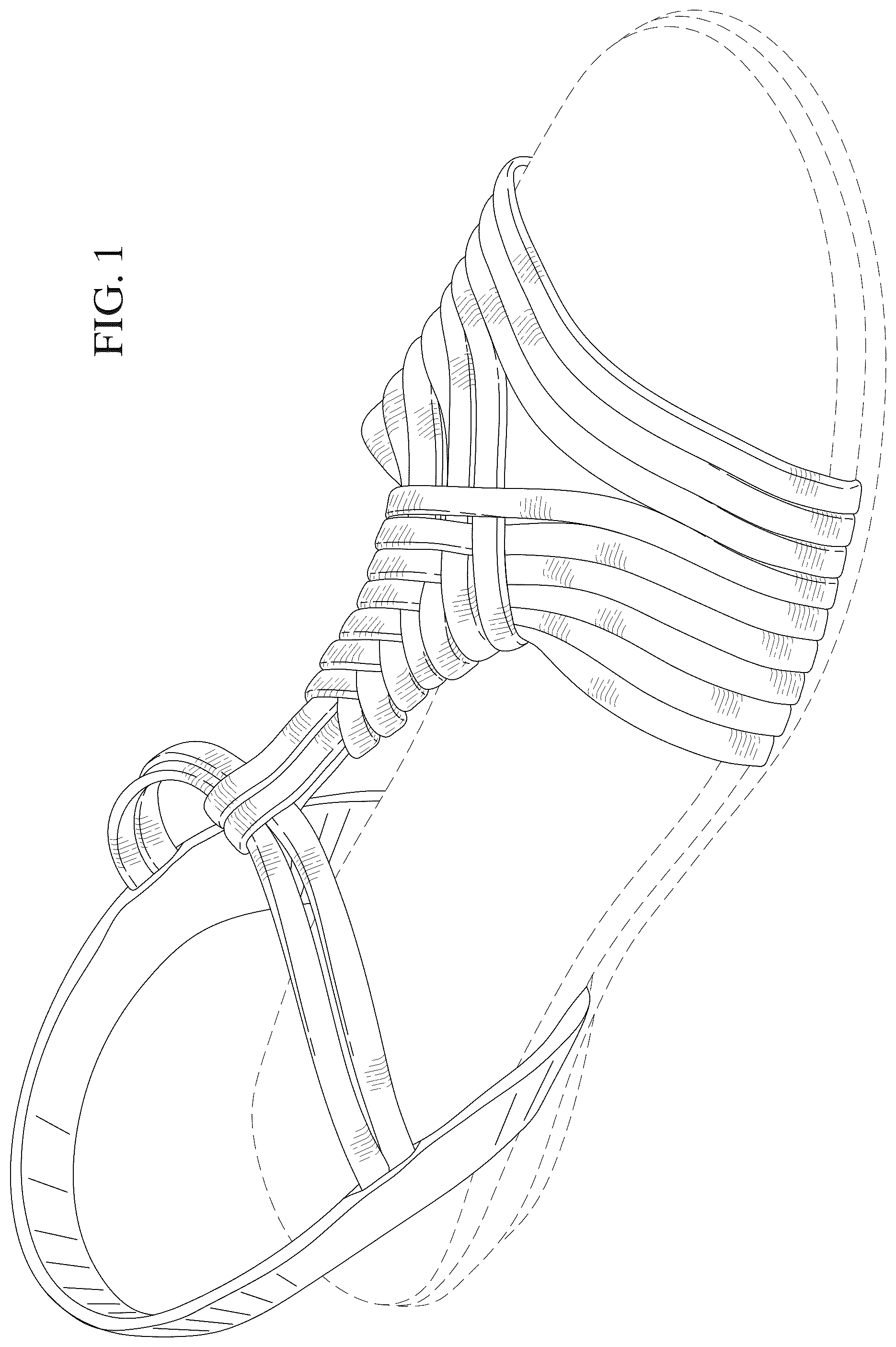 Patent USD1075238 Figure 1 – Sandal upper