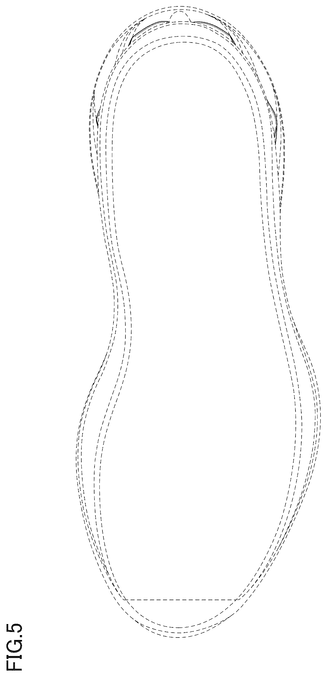 Patent USD1075245 Figure 4 – Shoe sole